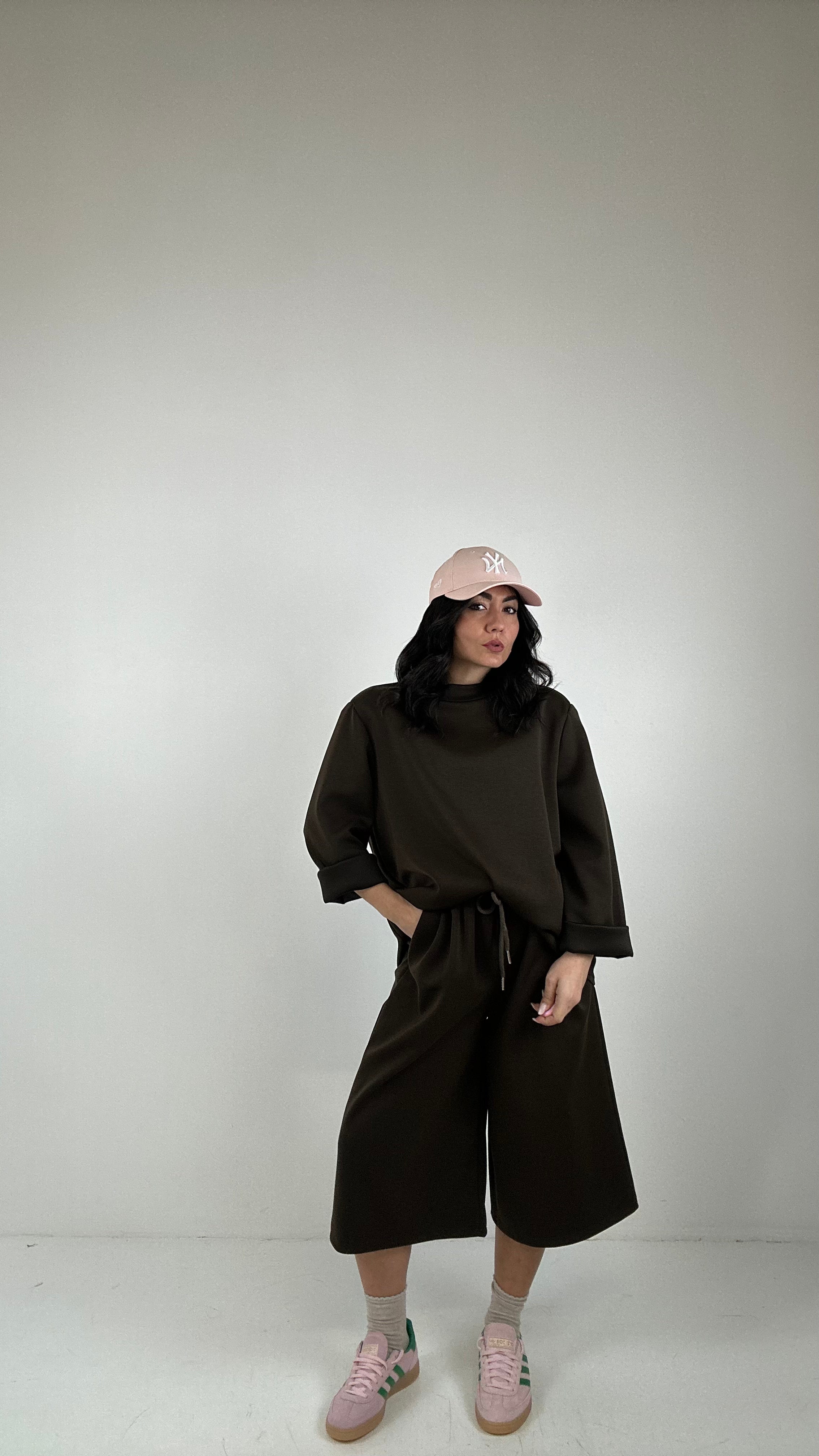 Completo BERMUDA E SPALLINA - MARRONE