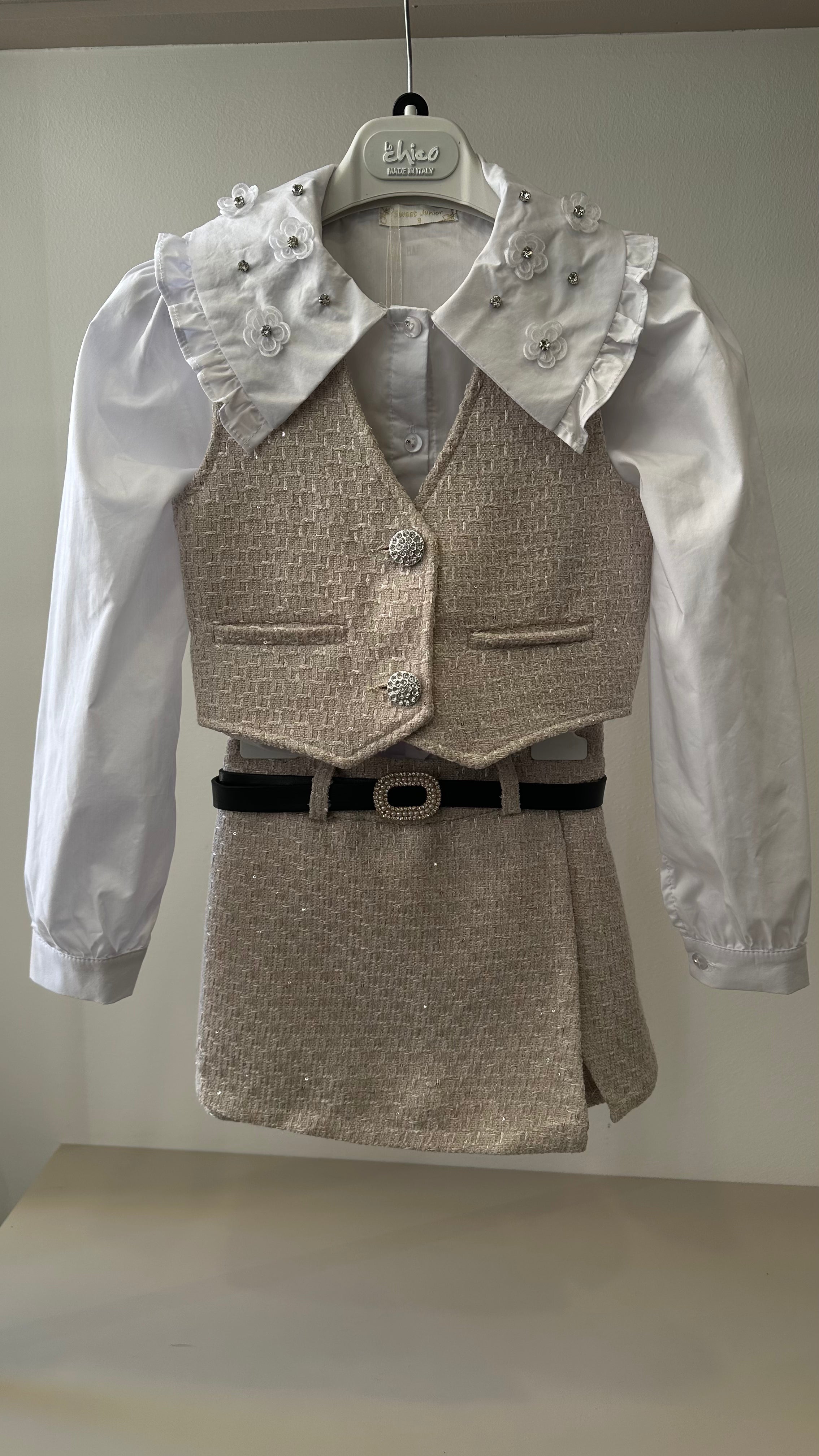 Completo CON GILET GIOIELLO 4-14A - BEIGE