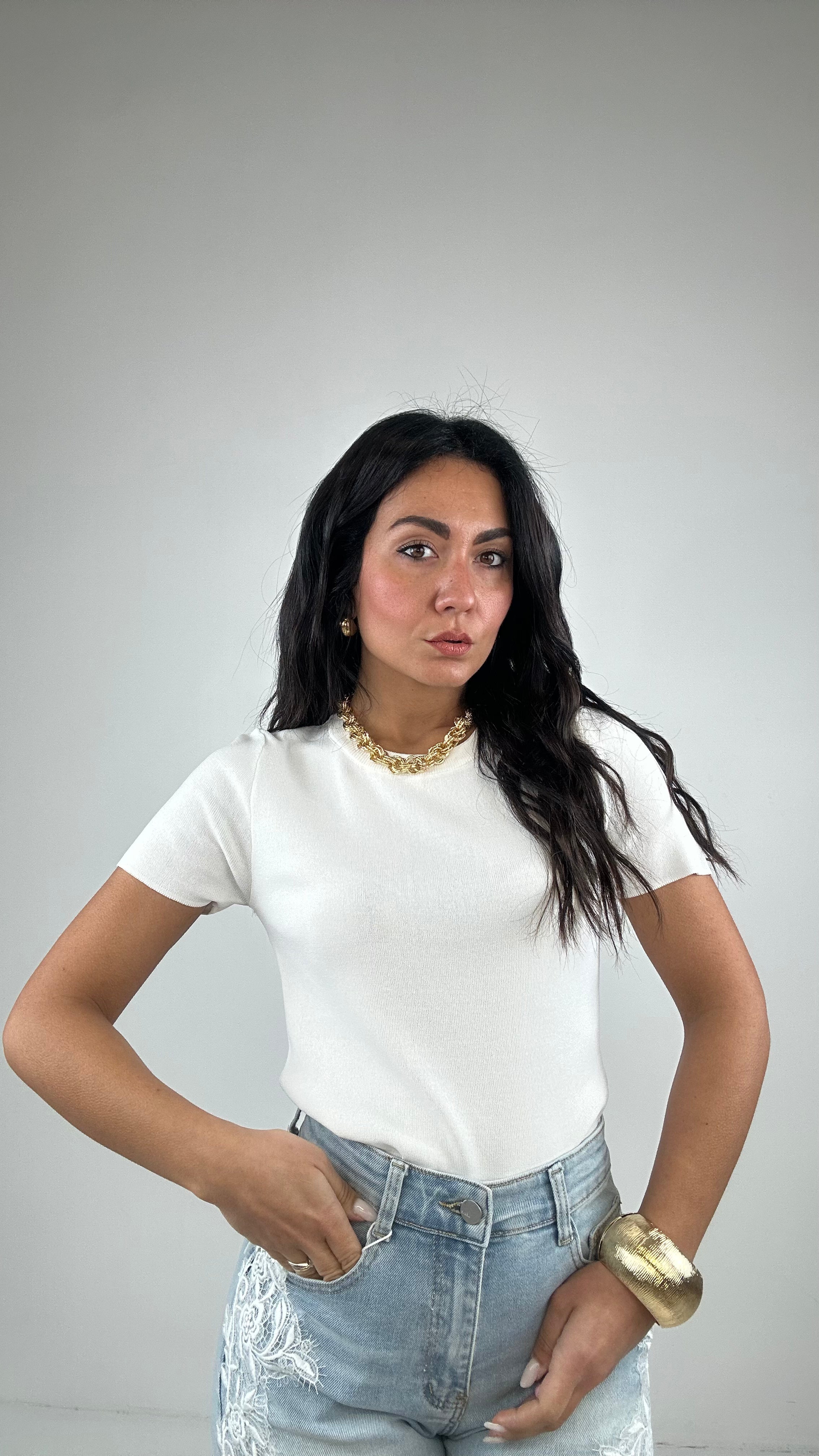 T-shirt IN FILO BASIC - BIANCO