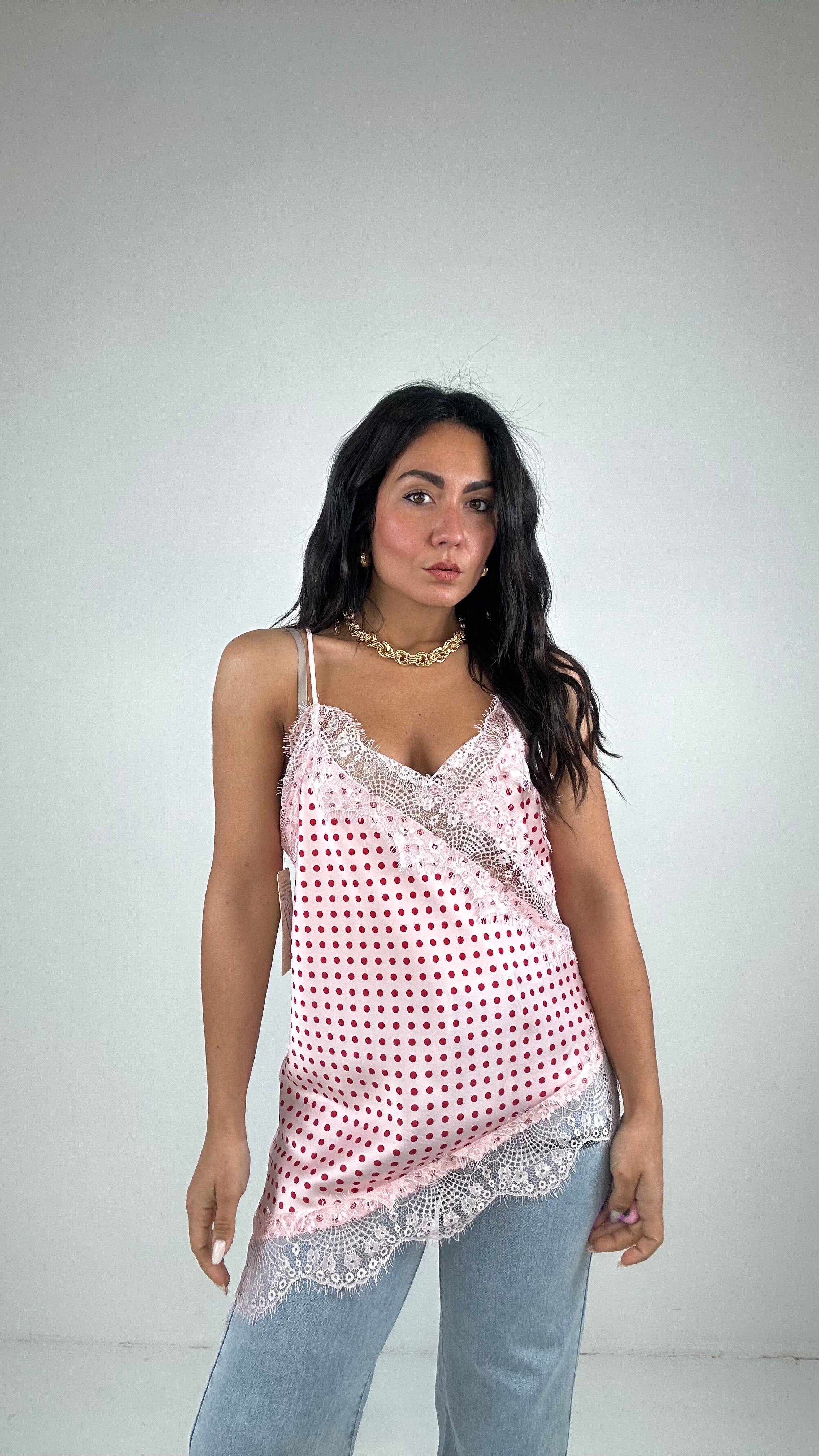 Canotta SATIN POIS - ROSA
