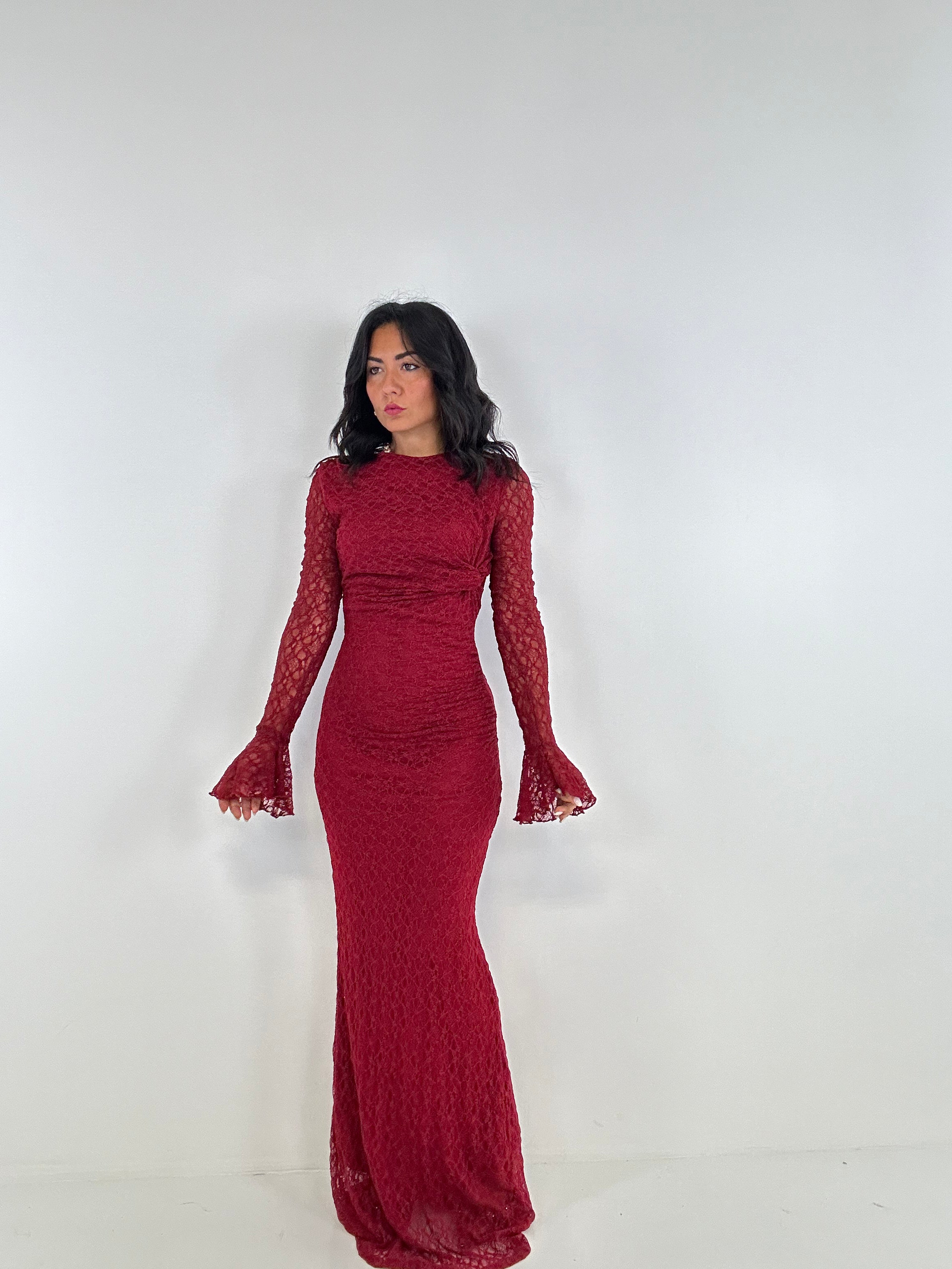 Abito PIZZO ELEGANT - BORDEAUX