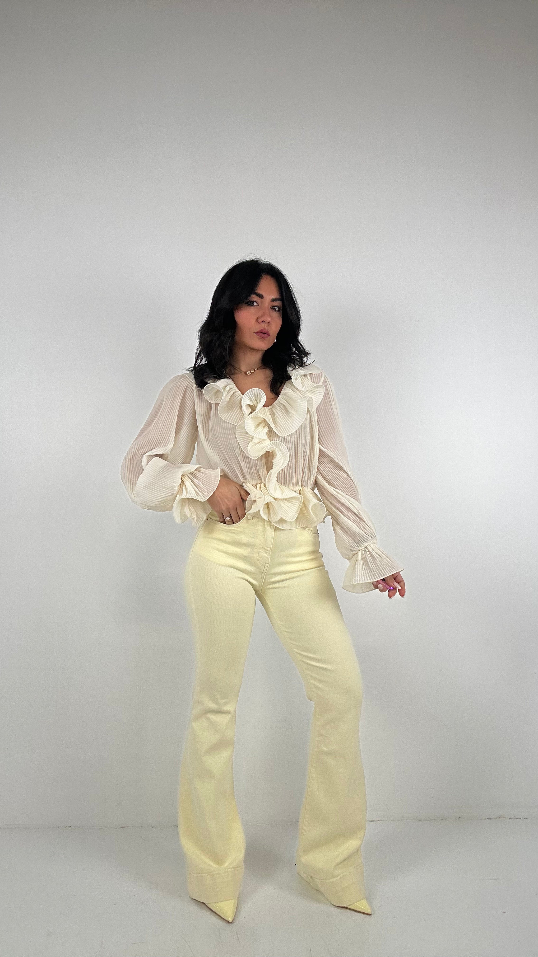 Jeans FLARE VINTAGE - GIALLO