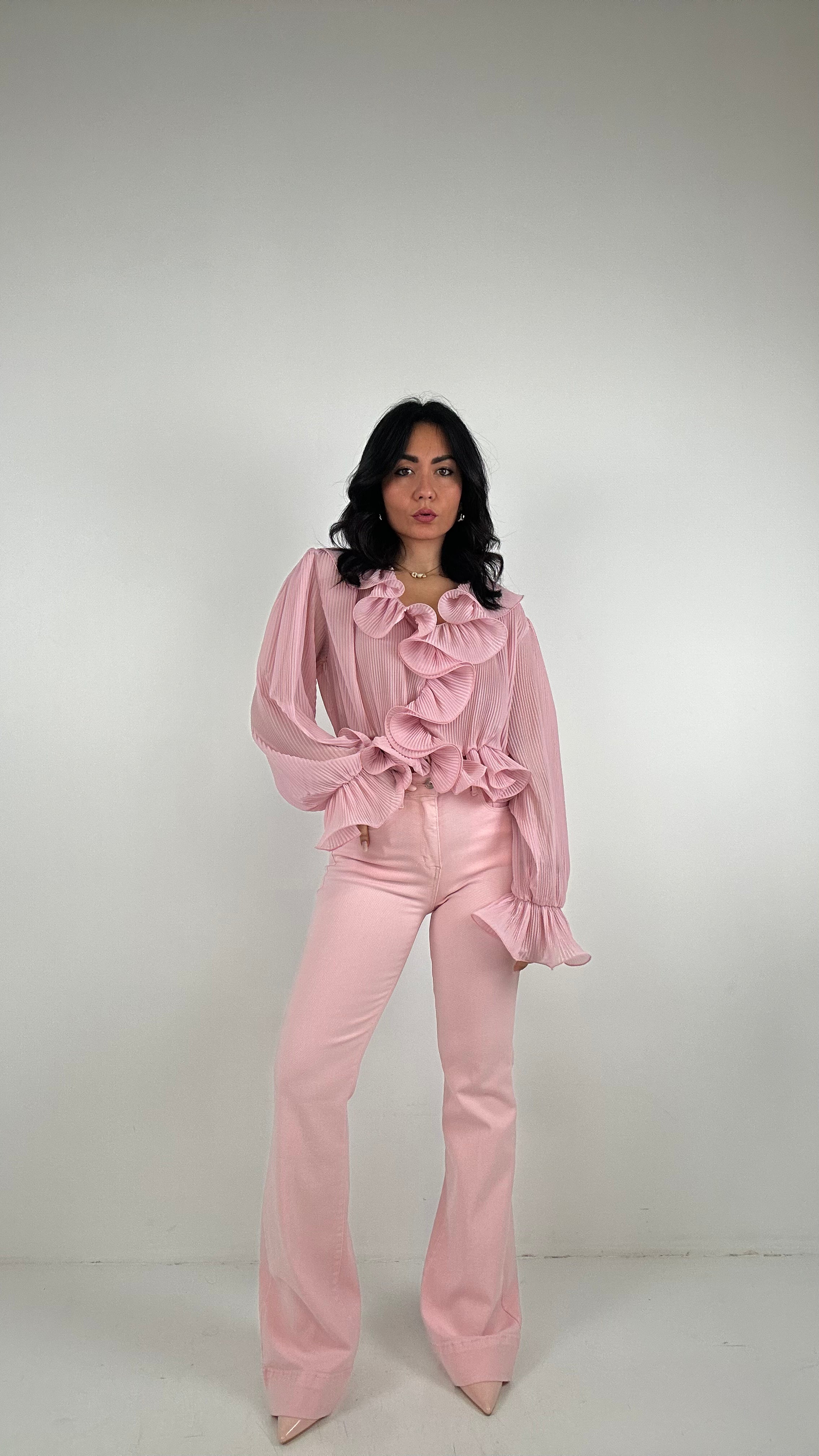 Blusa ARRICCIATA - ROSA