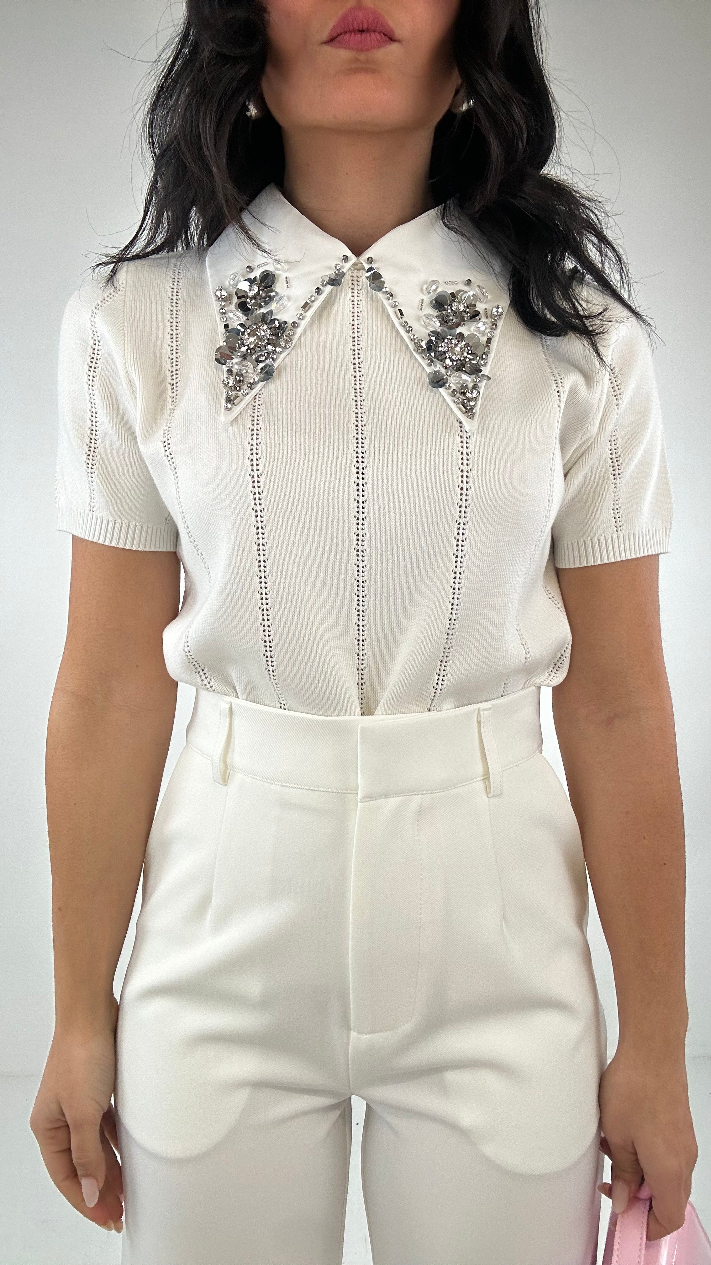 Pantalone PALAZZO TOP - BIANCO
