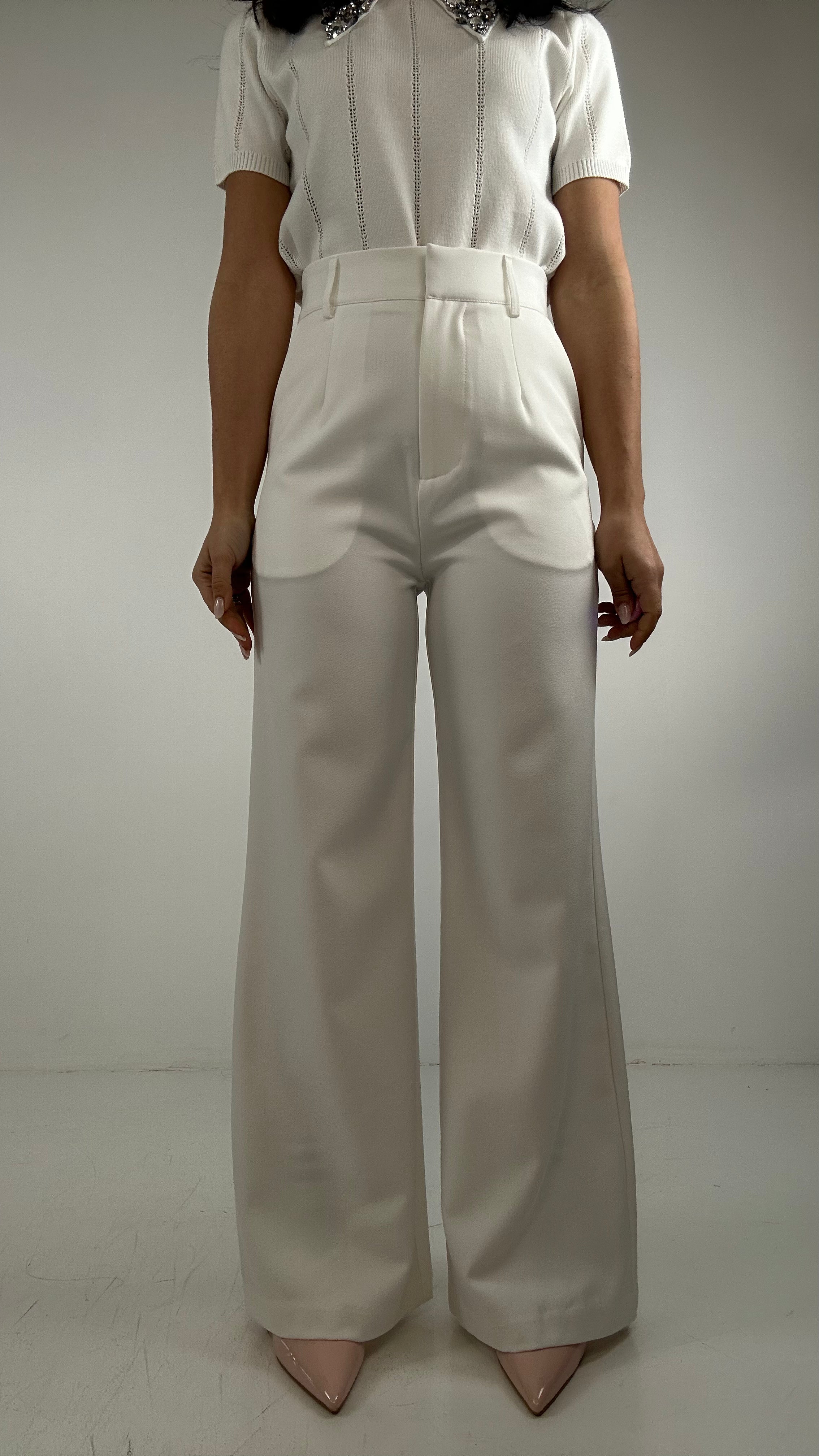 Pantalone PALAZZO TOP - BIANCO