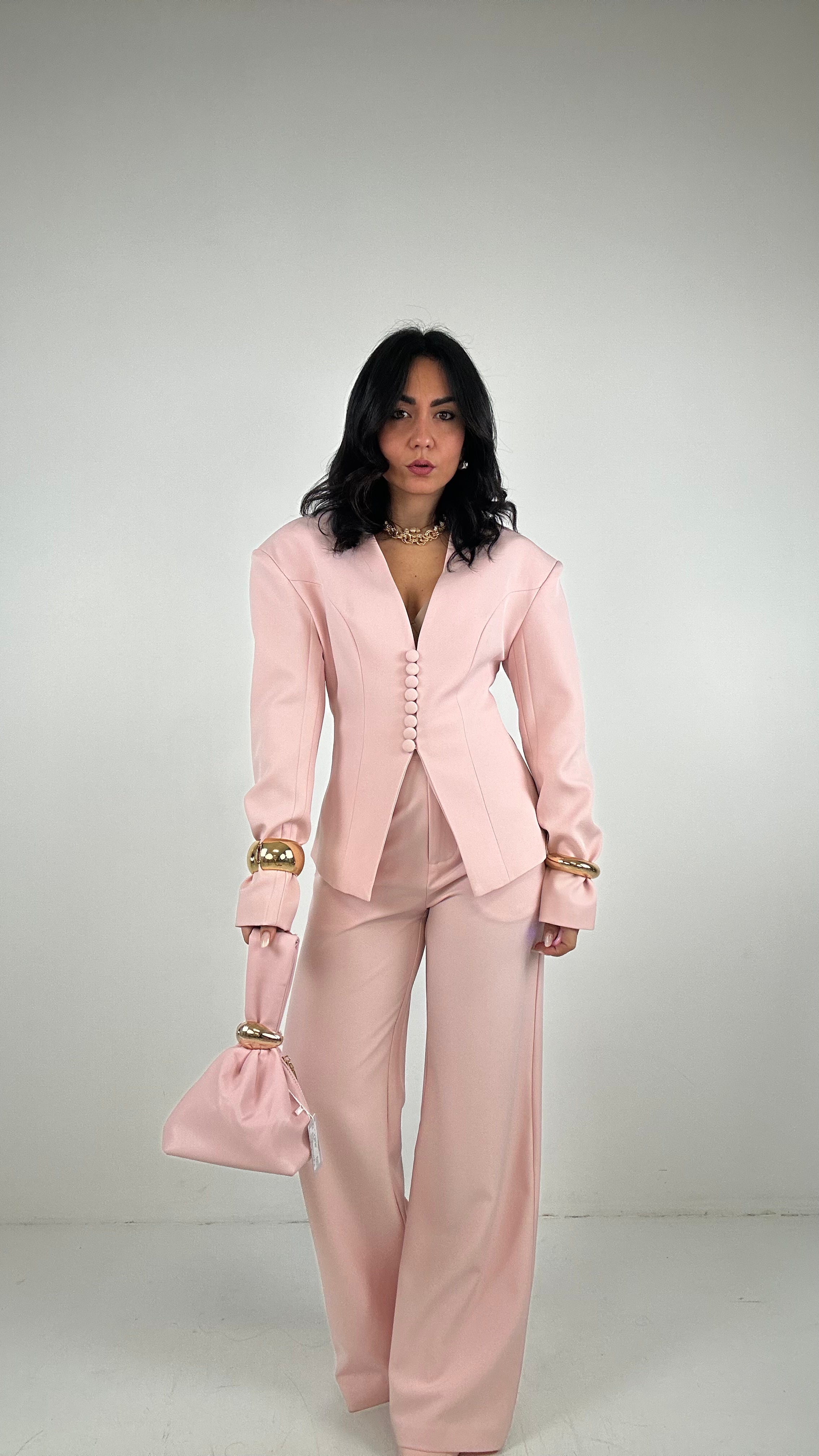 Pantalone PALAZZO TOP - ROSA