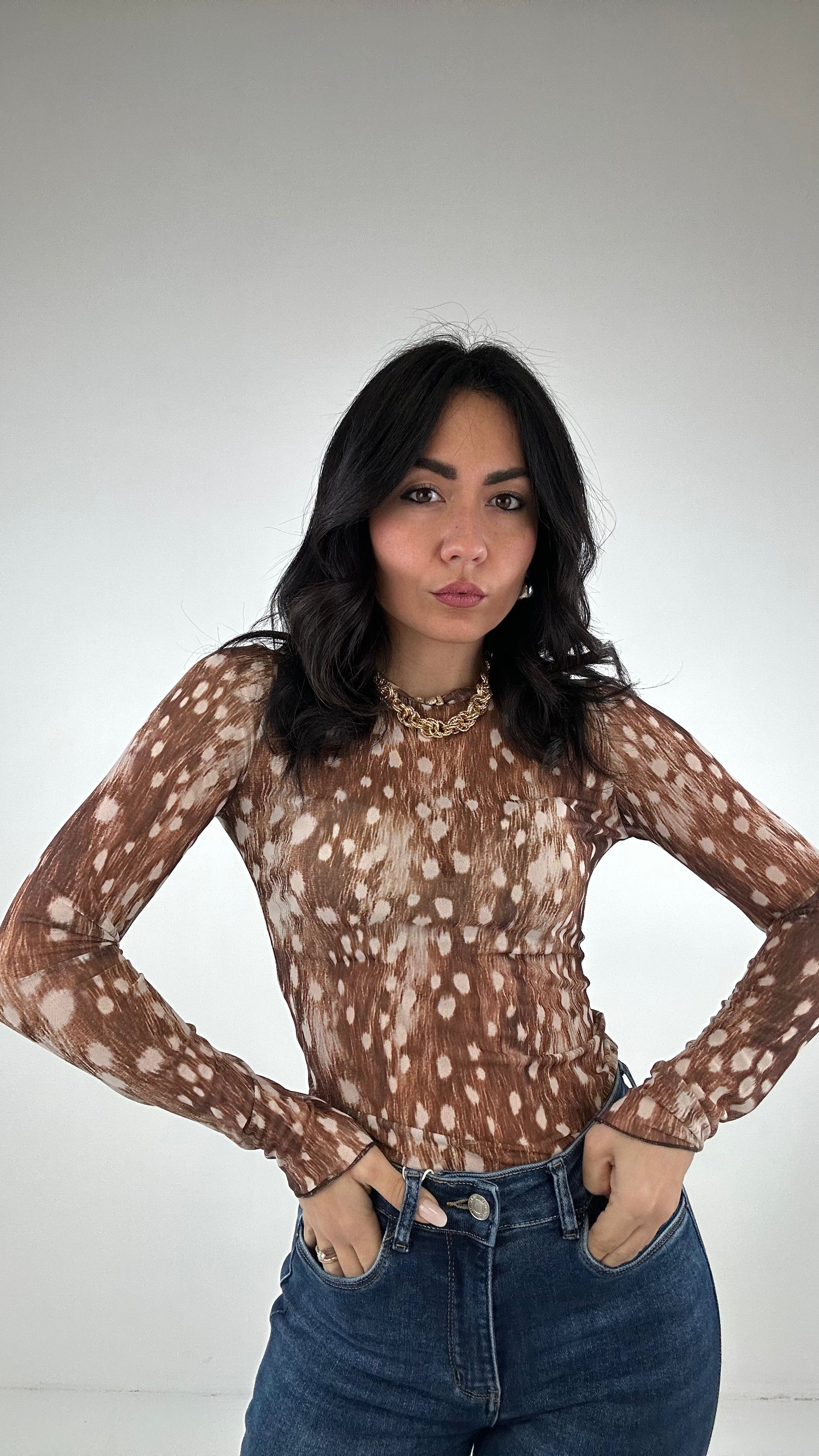 Maglia VELO BAMBI LUMINA - MARRONE