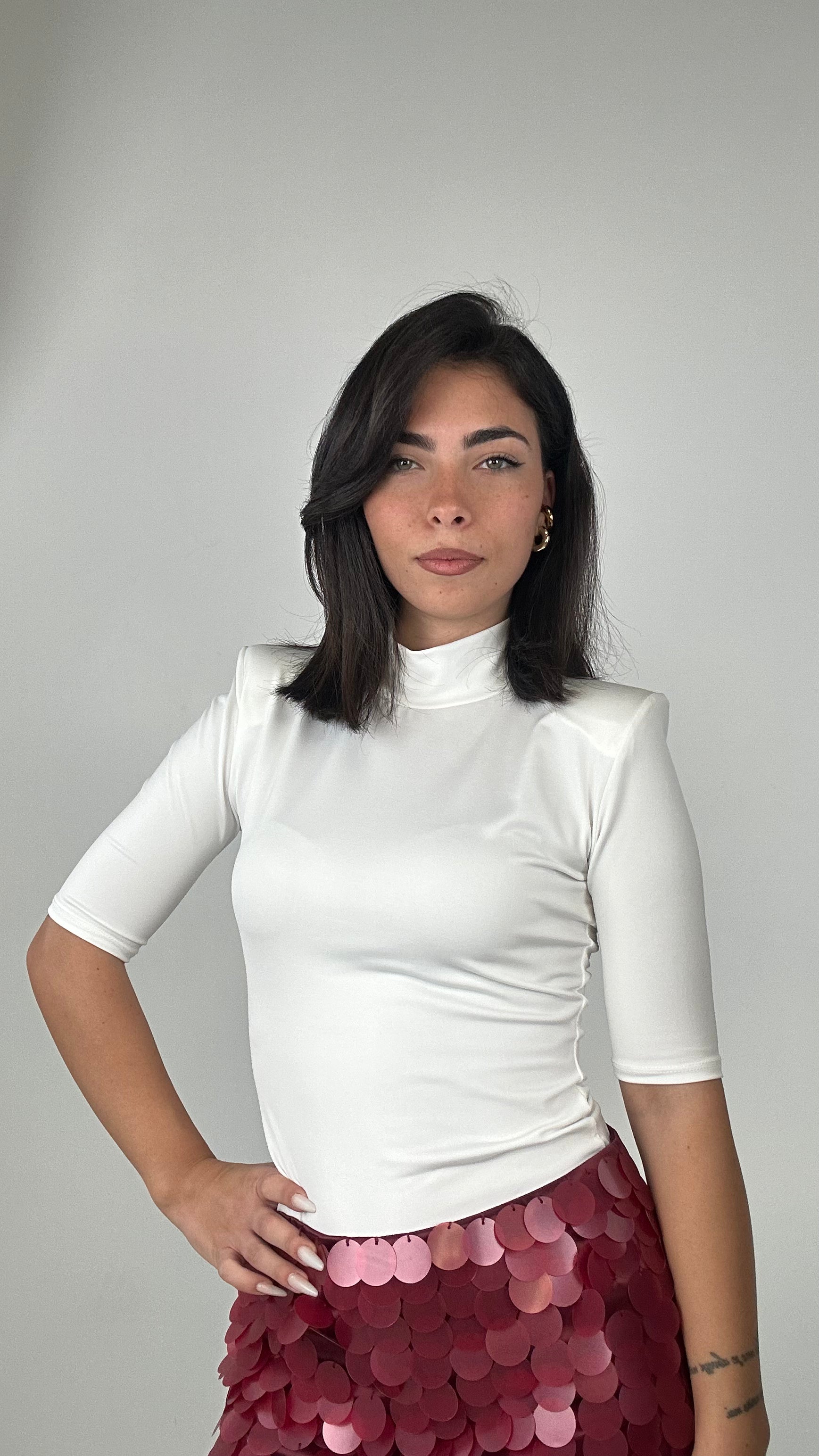 Maglia LUPETTO SPALLINA - BIANCO