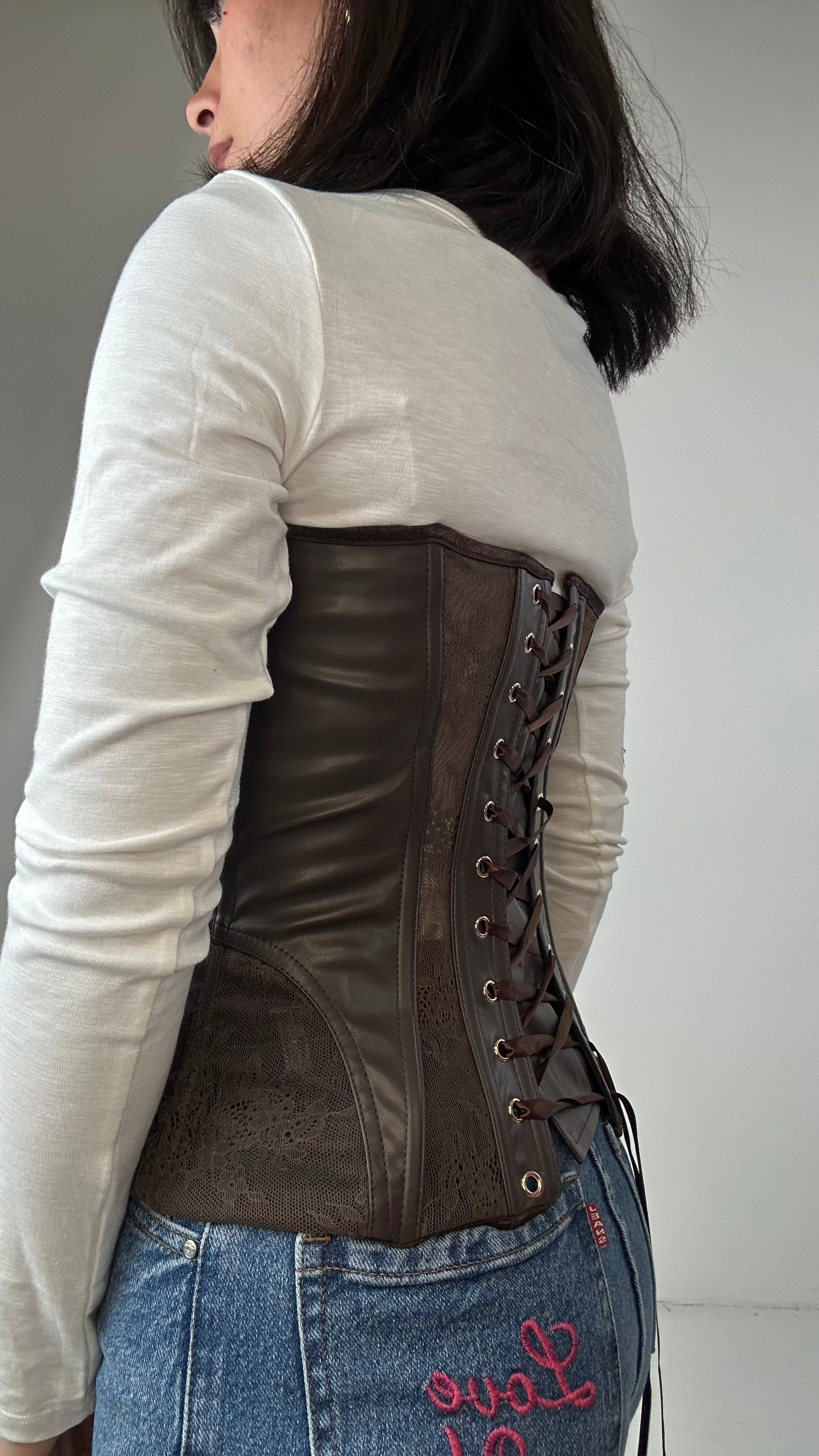 Corsetto ECOPELLE - MARRONE