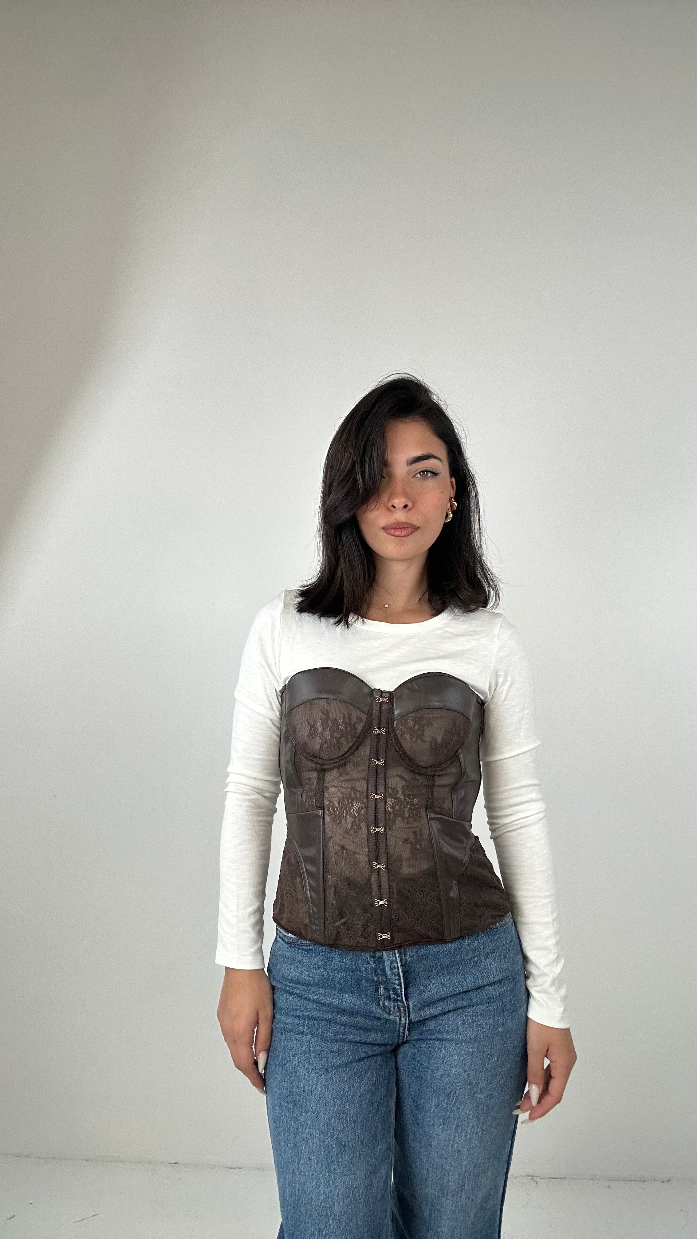 Corsetto ECOPELLE - MARRONE