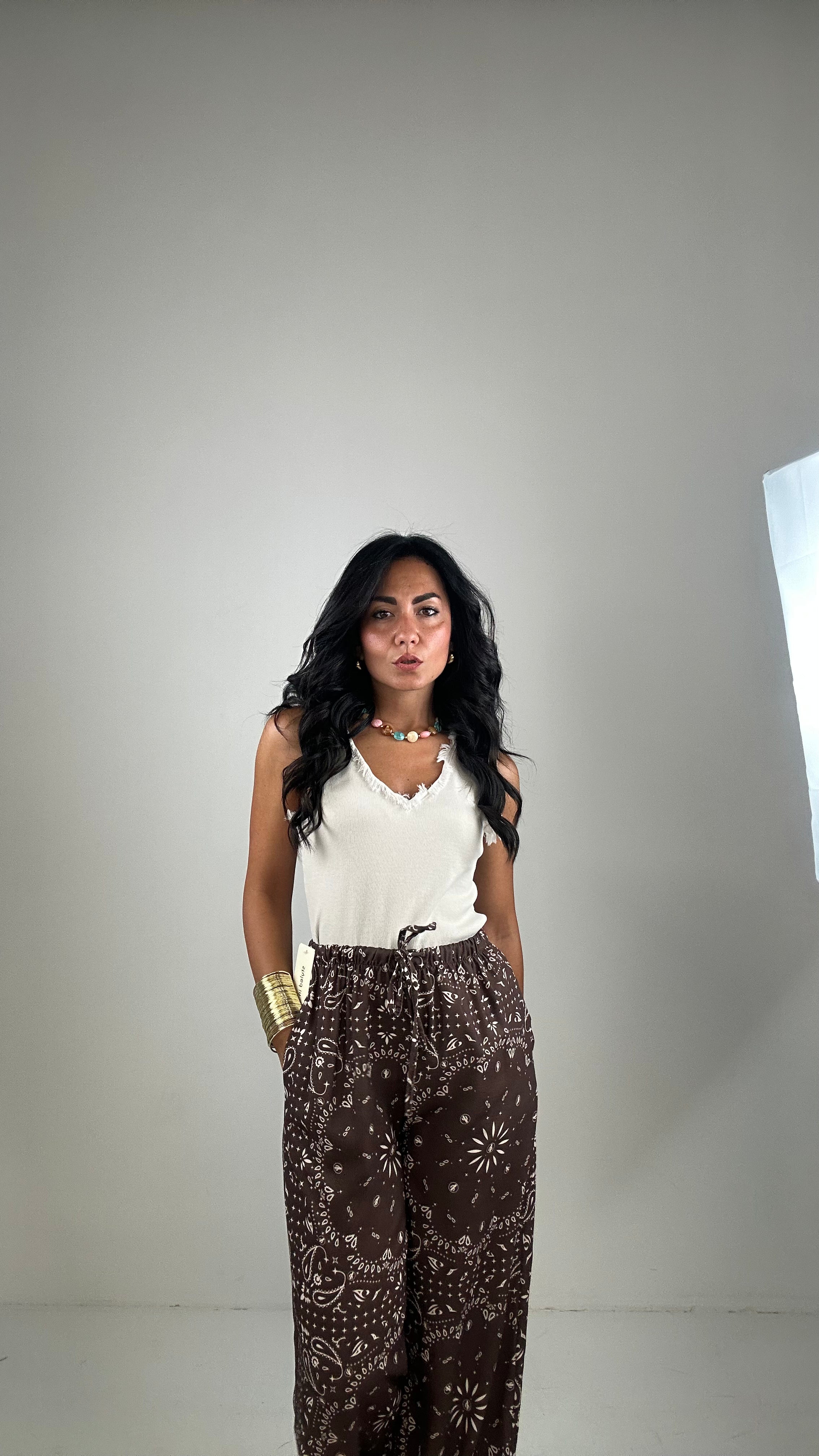Pantalone BANDANA - MARRONE