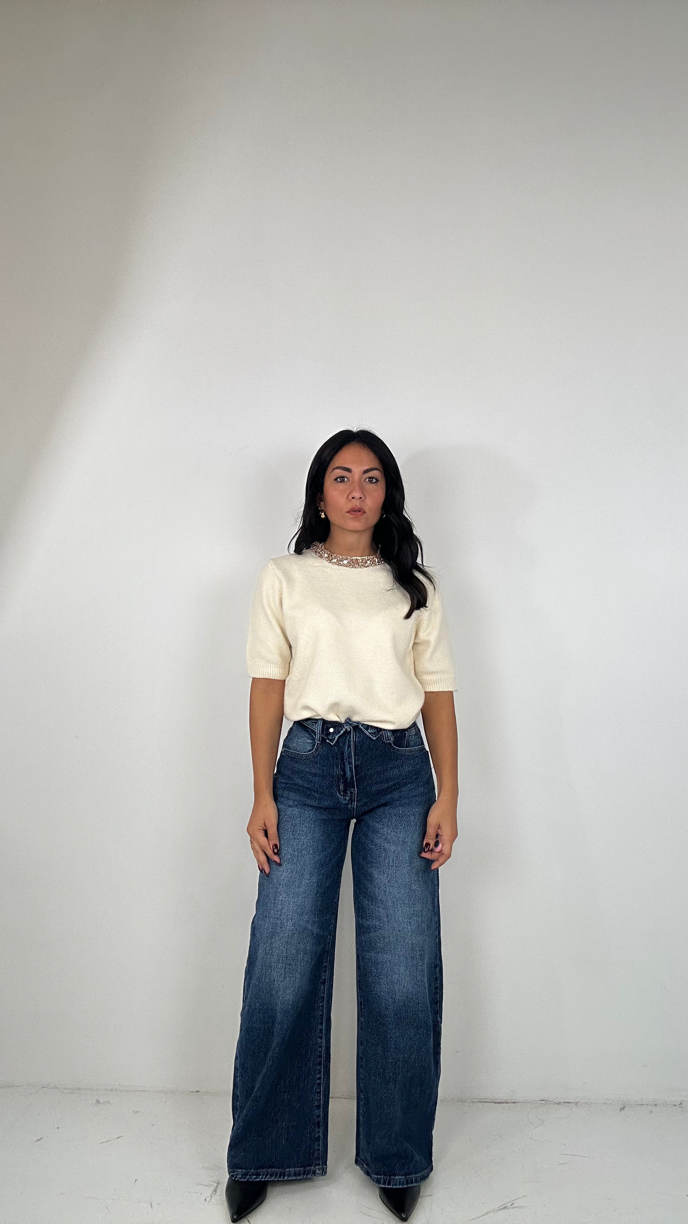 Jeans WIDELEG CINTO DENIM - JEANS