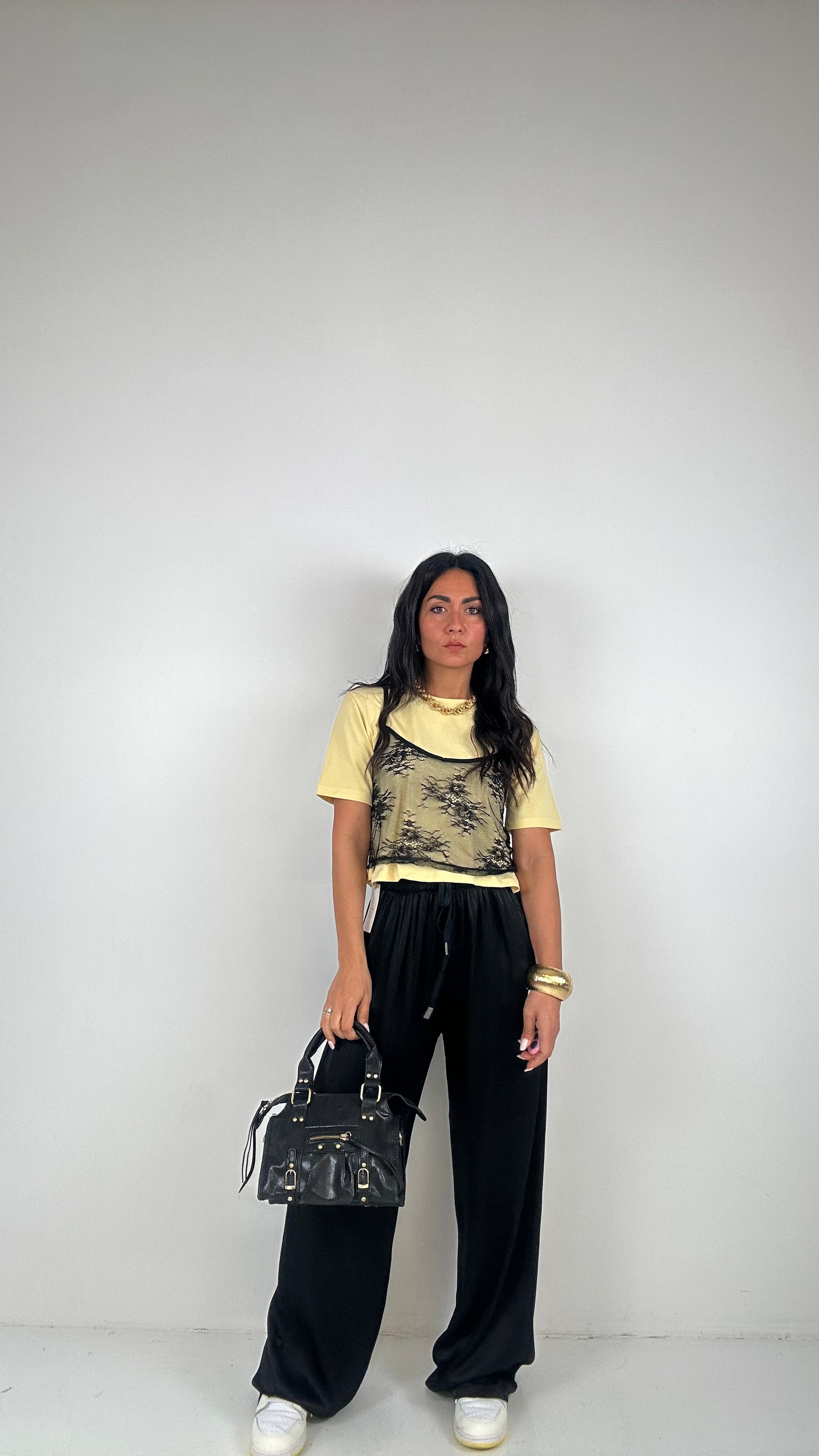 Pantalone SATIN - NERO