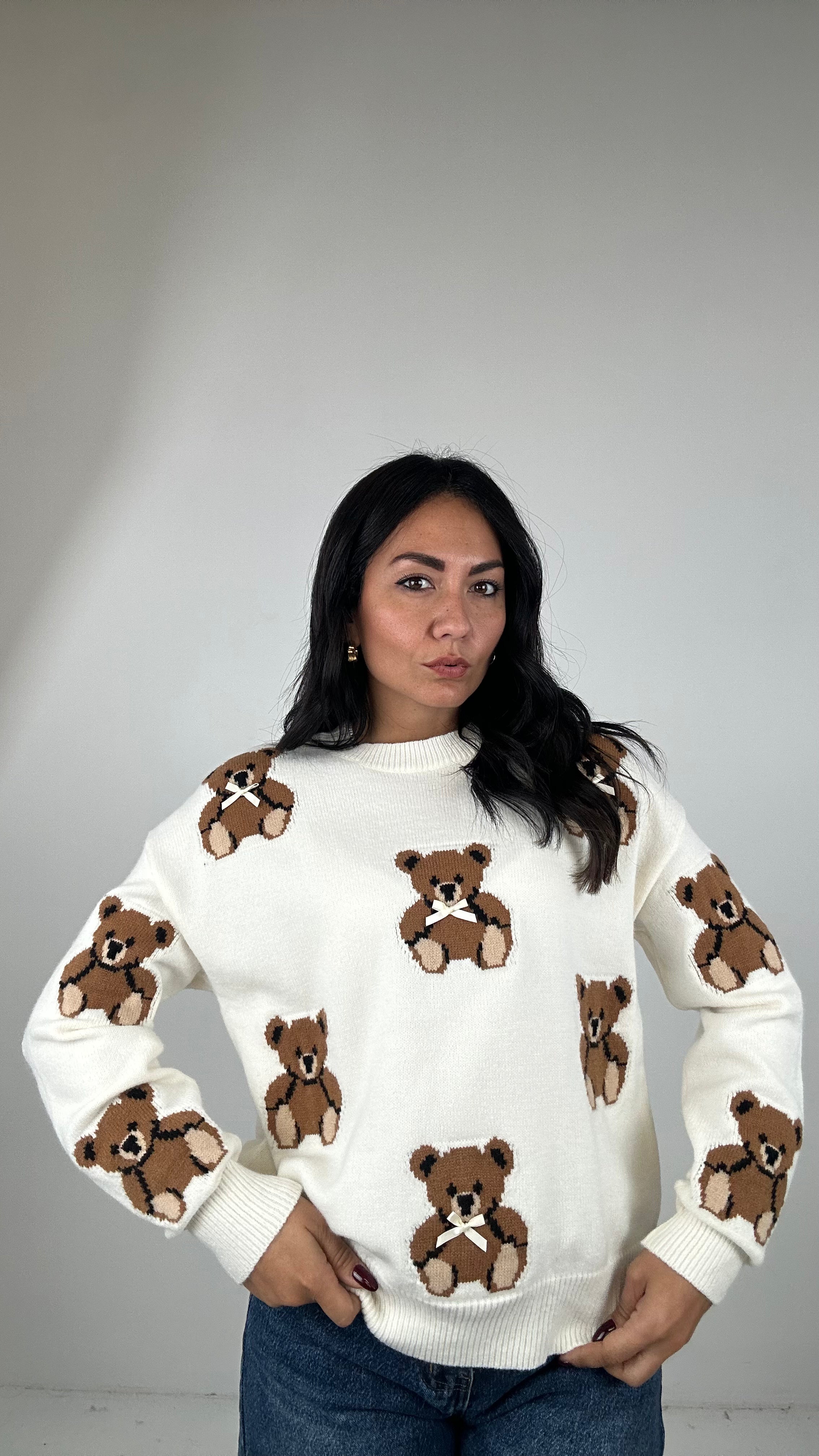 Pull TANTI ORSETTI - BIANCO