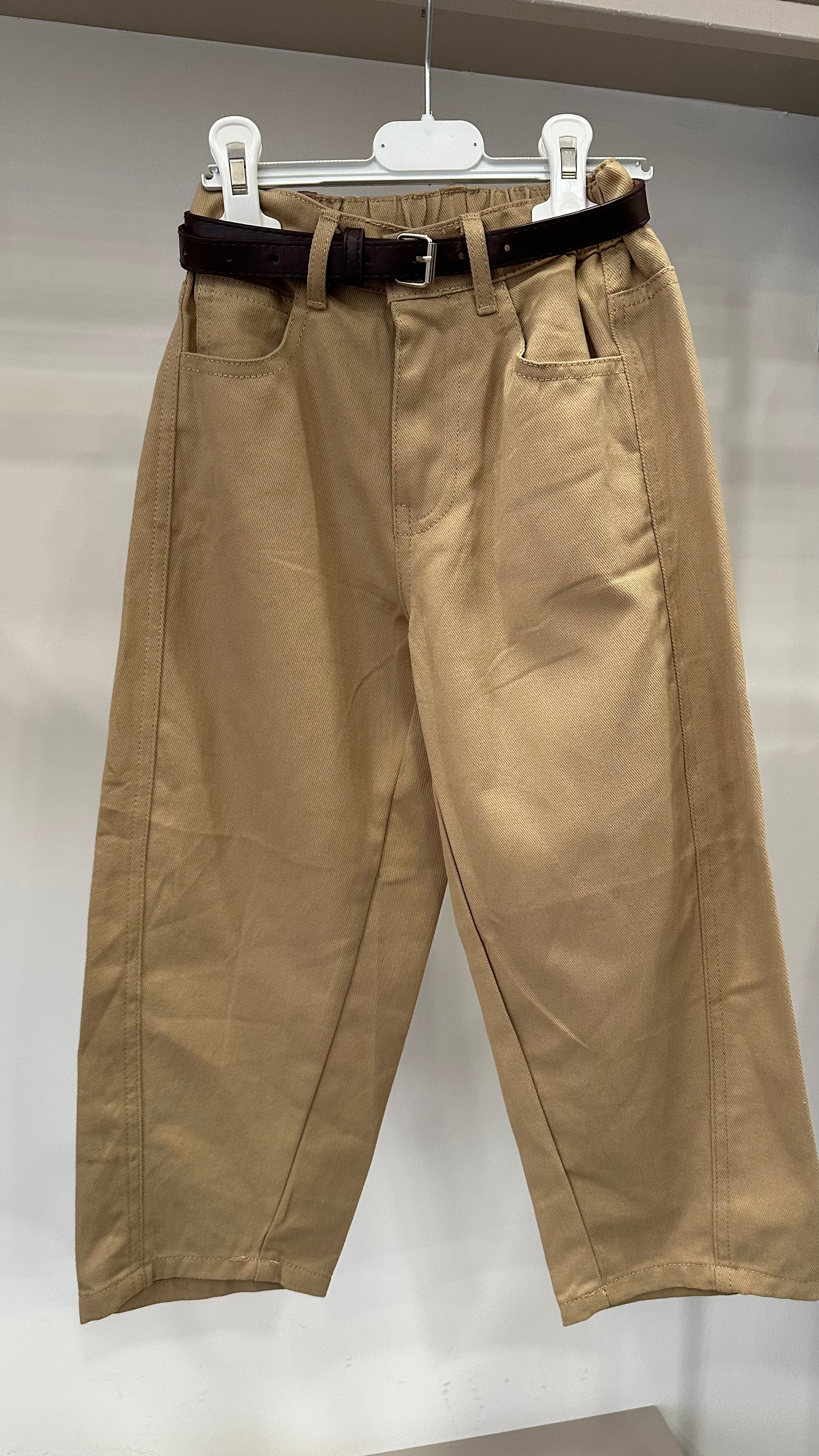 Jeans BALLON CON CINTA 4-14A - BEIGE