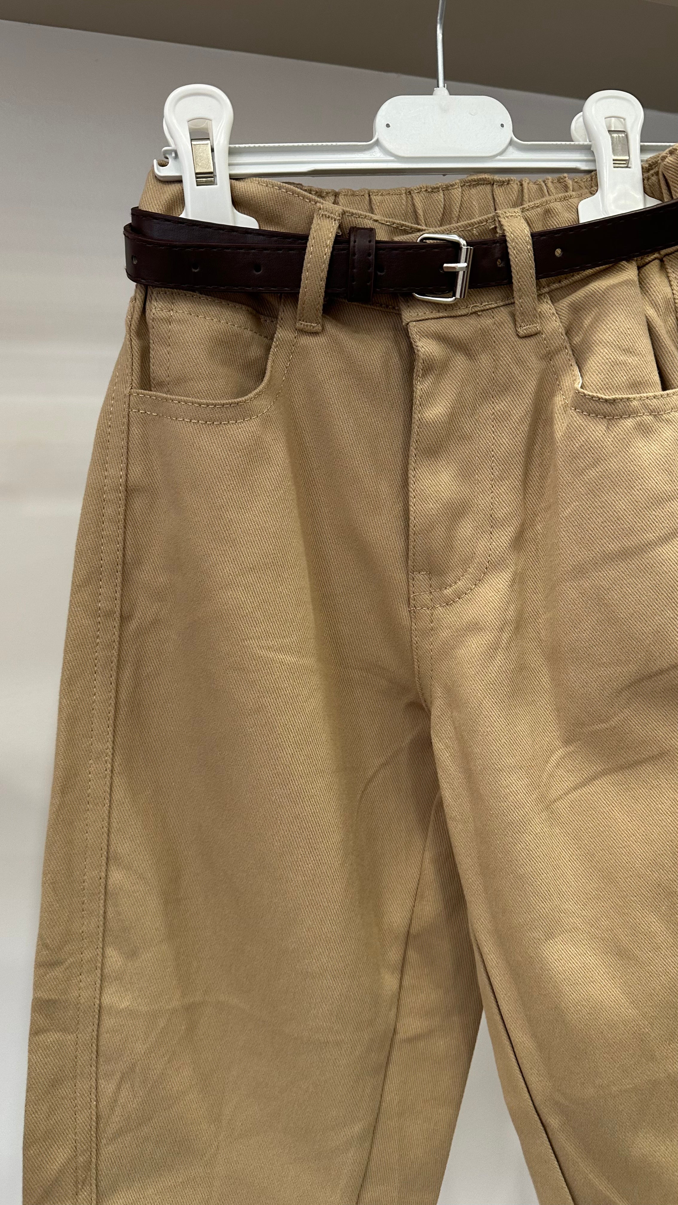 Jeans BALLON CON CINTA 4-14A - BEIGE
