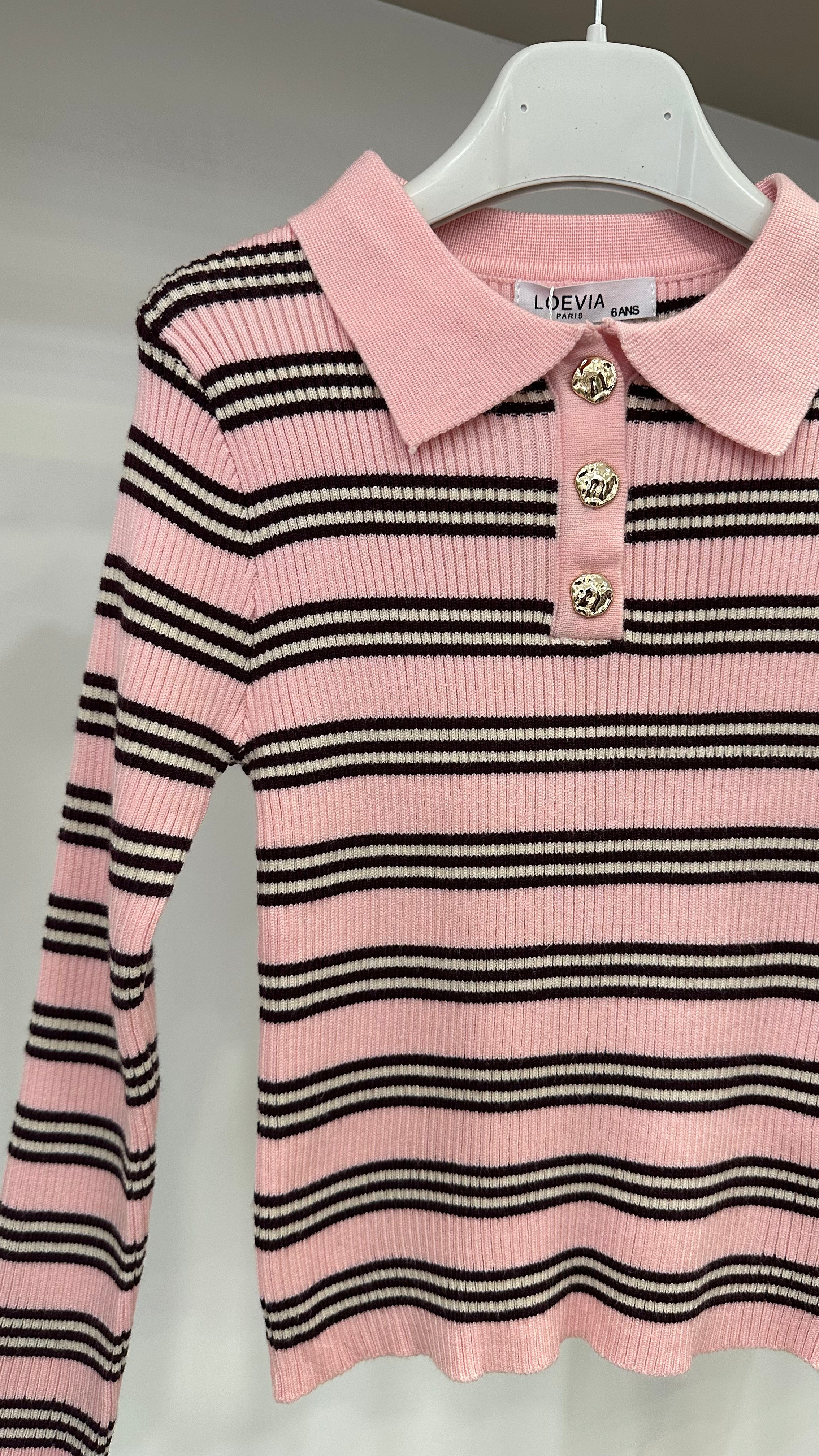 Pull IN MAGLIA A COSTINE 4-14A - ROSA