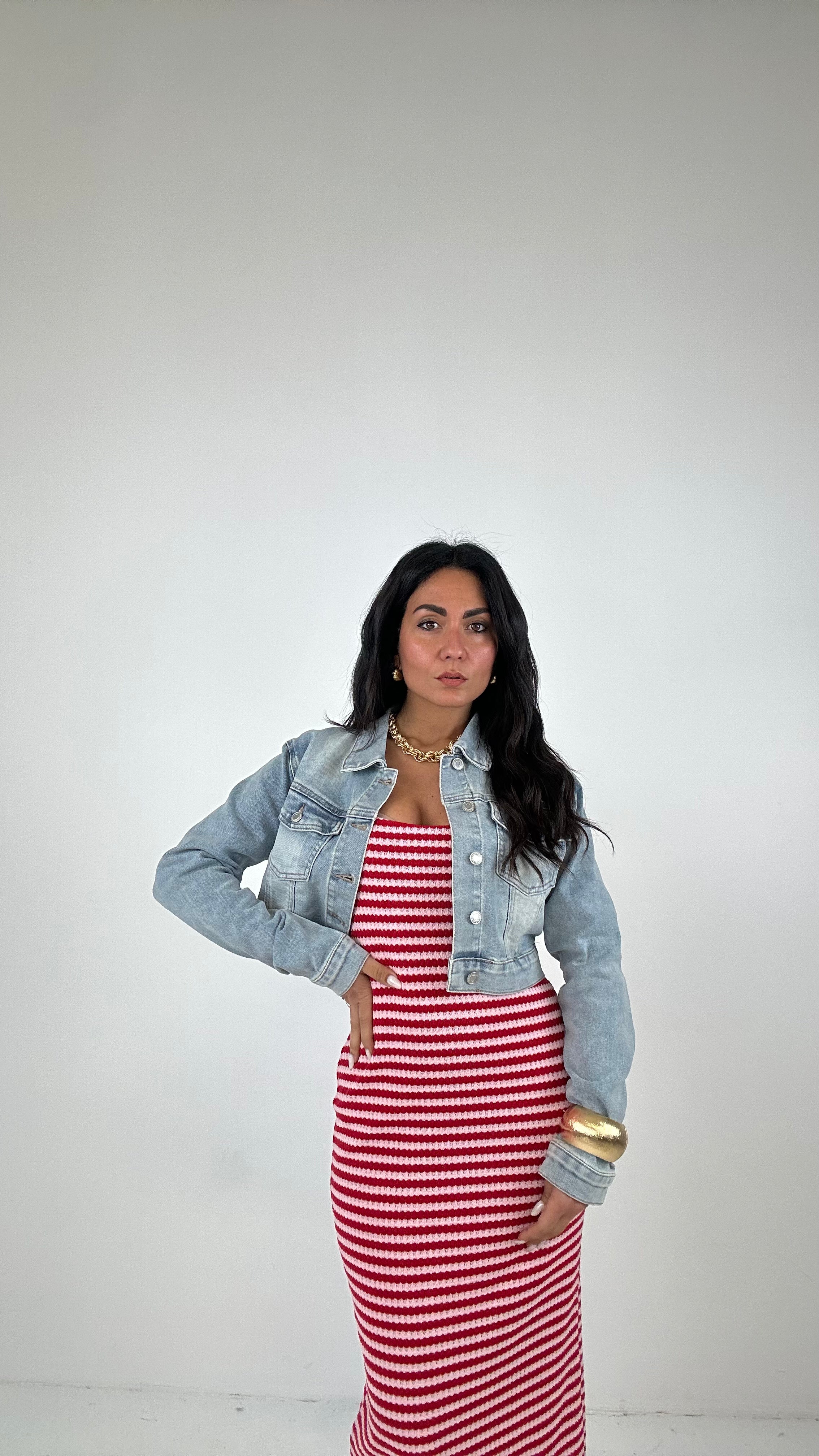 Giubbino CROP SFUMATO - JEANS