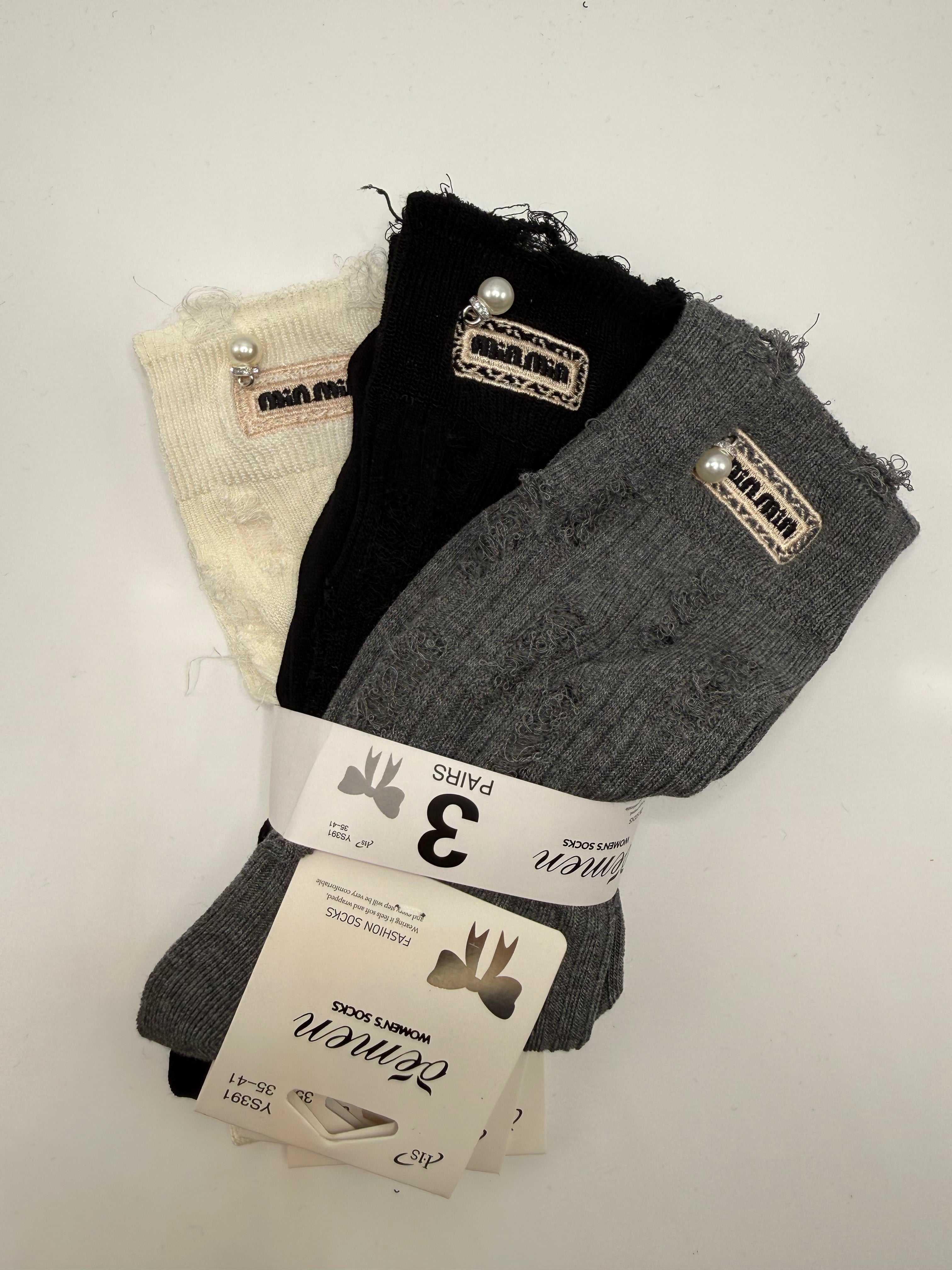 TRIS calze MIU - GRIGIO