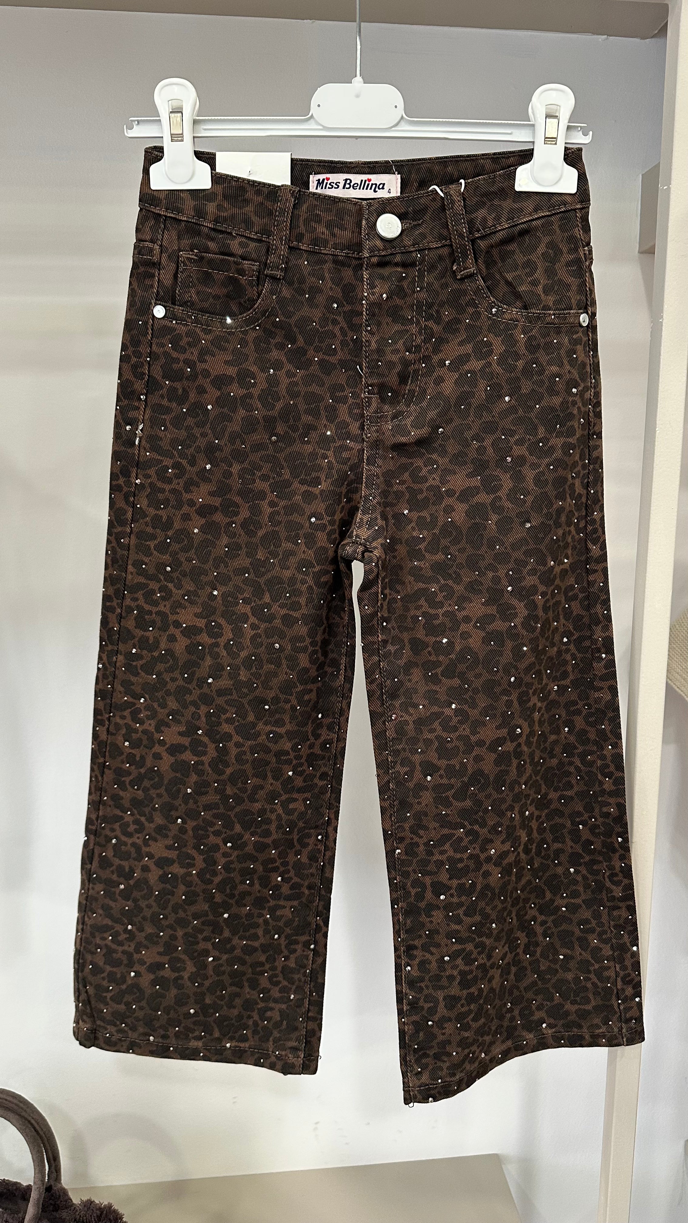 Jeans LEOPERD BRILLO 4-14A - MARRONE