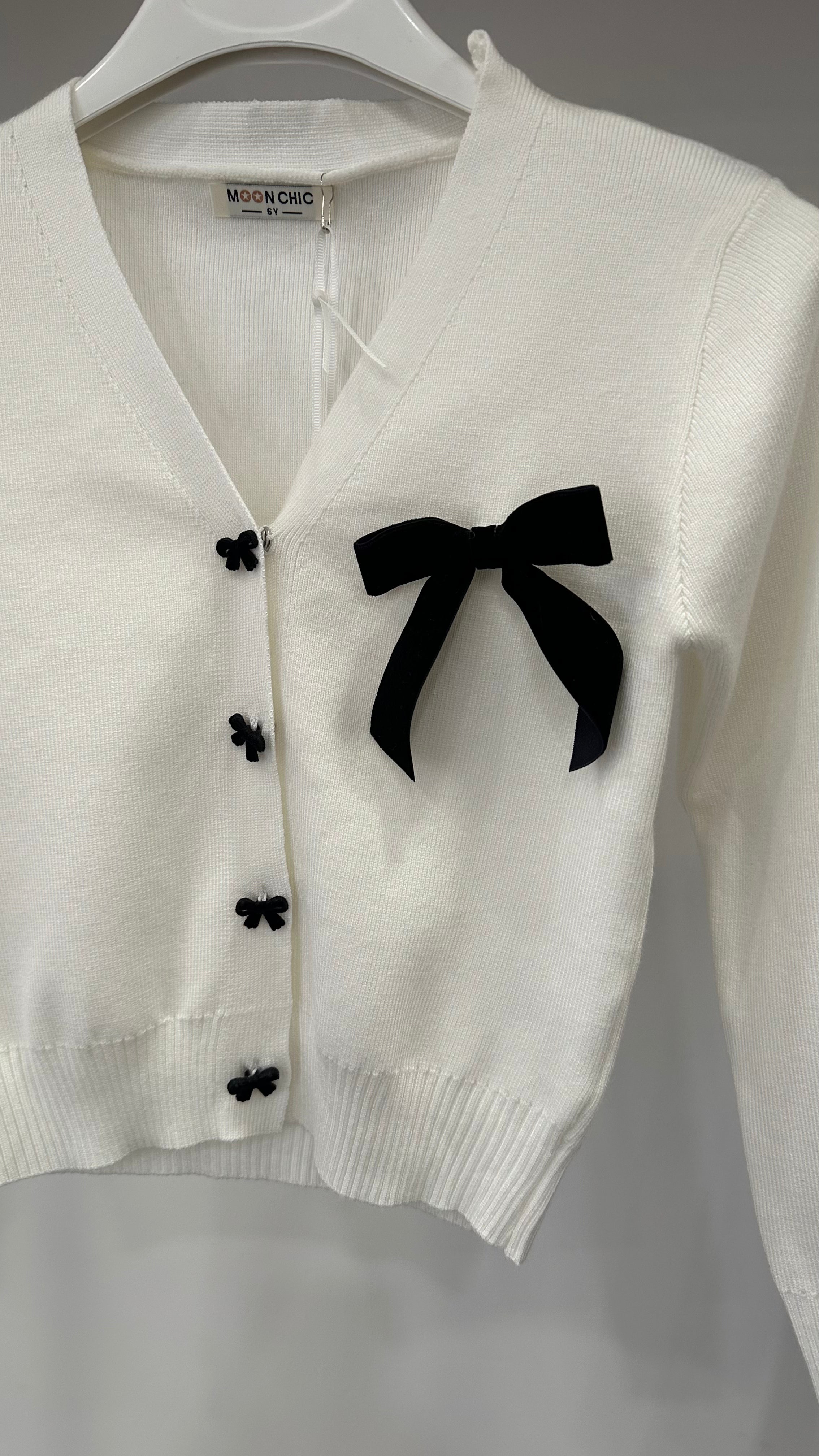 Cardigan FIOCCHETTI CHIC 4-14A - BIANCO