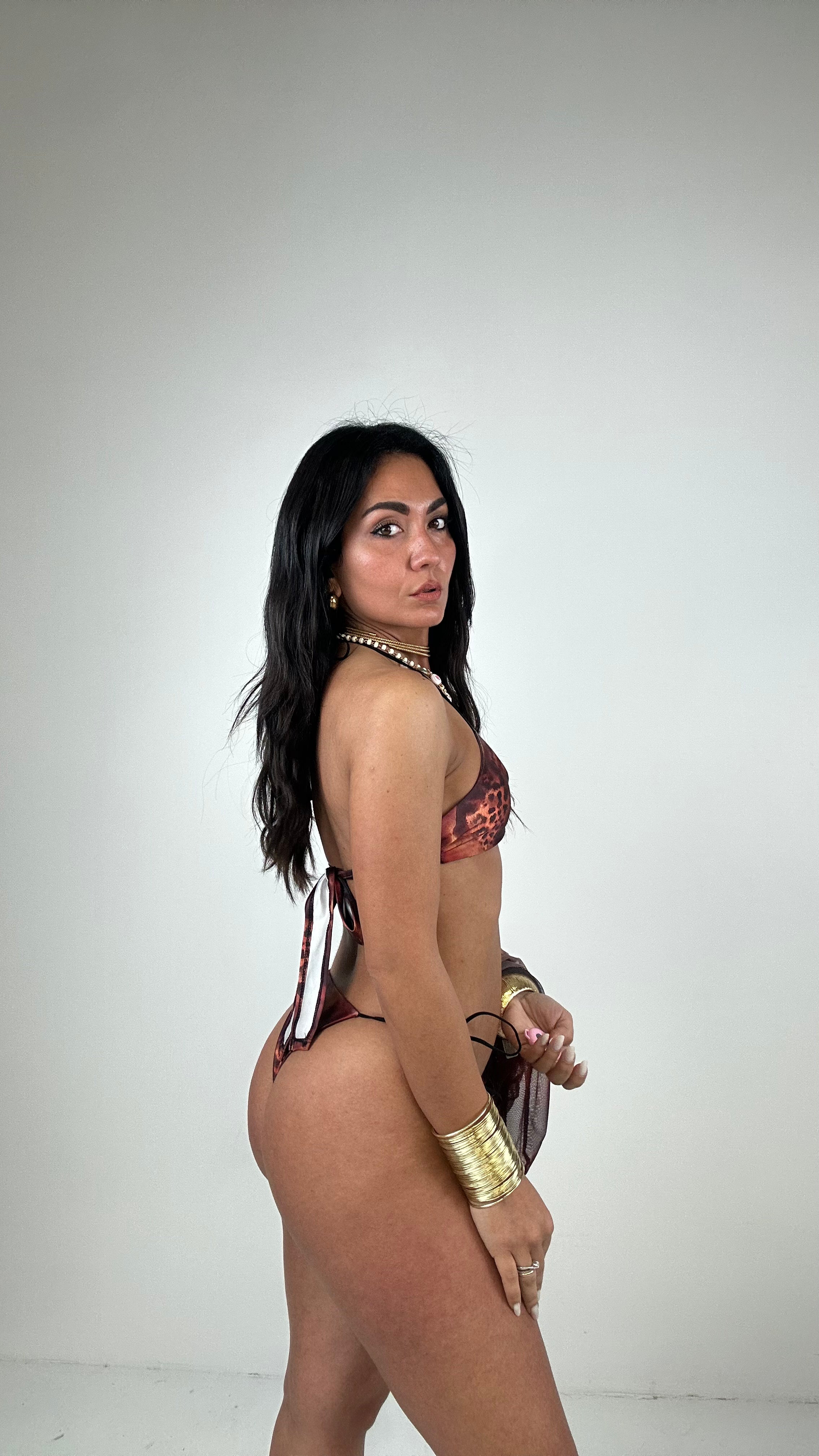 Bikini CON MINIDRESS - MARRONE