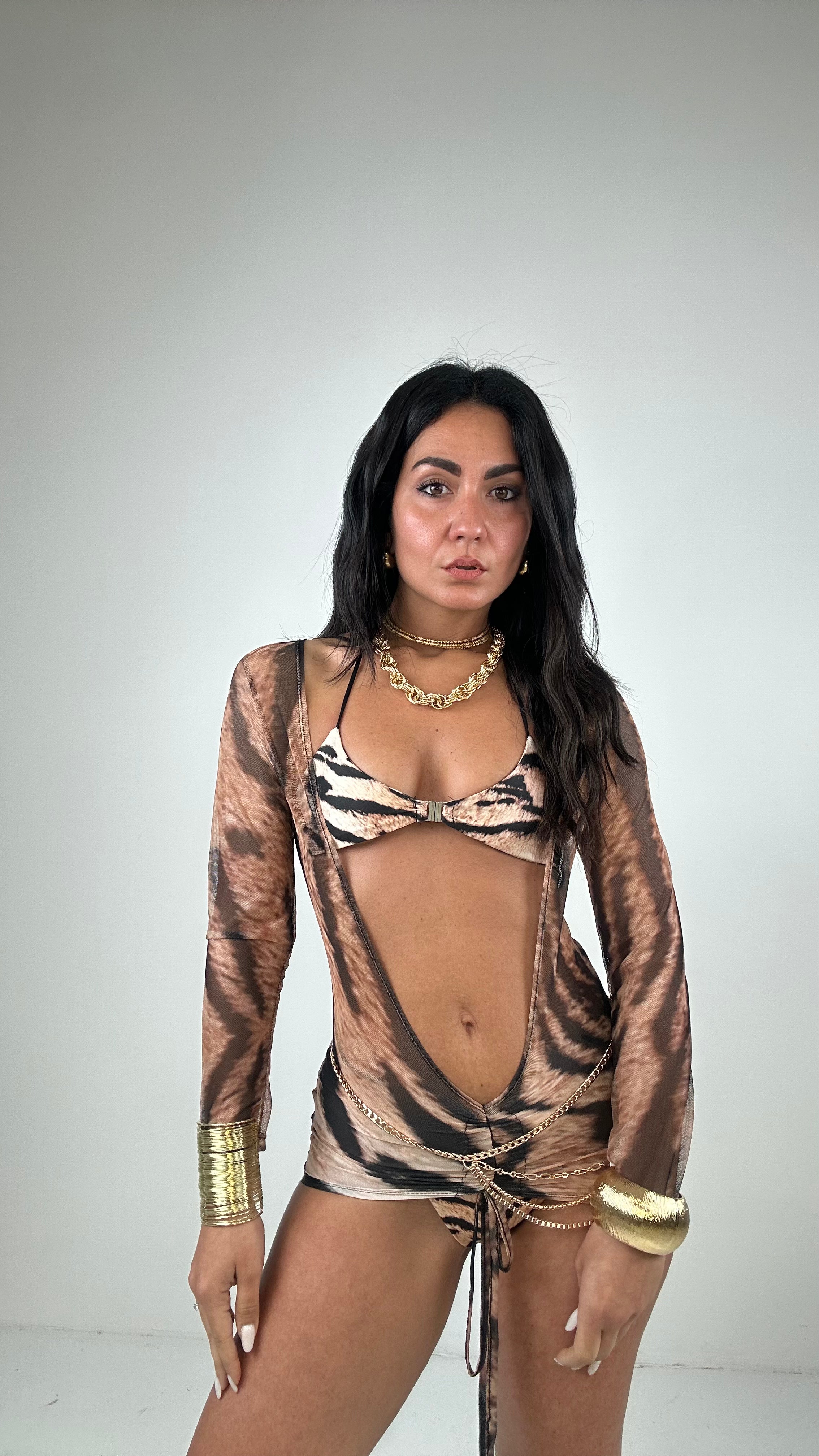 Bikini CON MINIDRESS - BEIGE