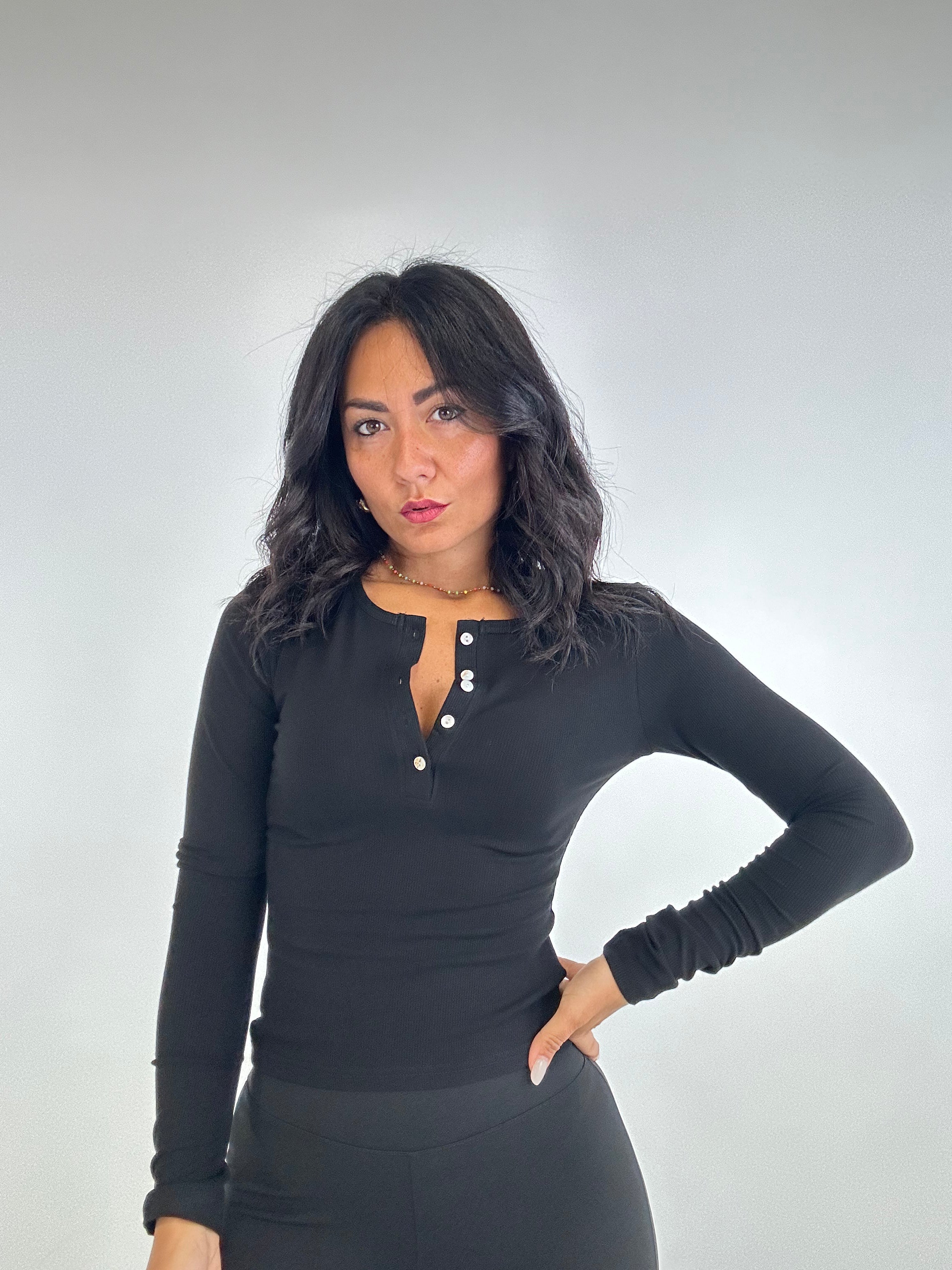 Maglia BOTTONCINI - NERO