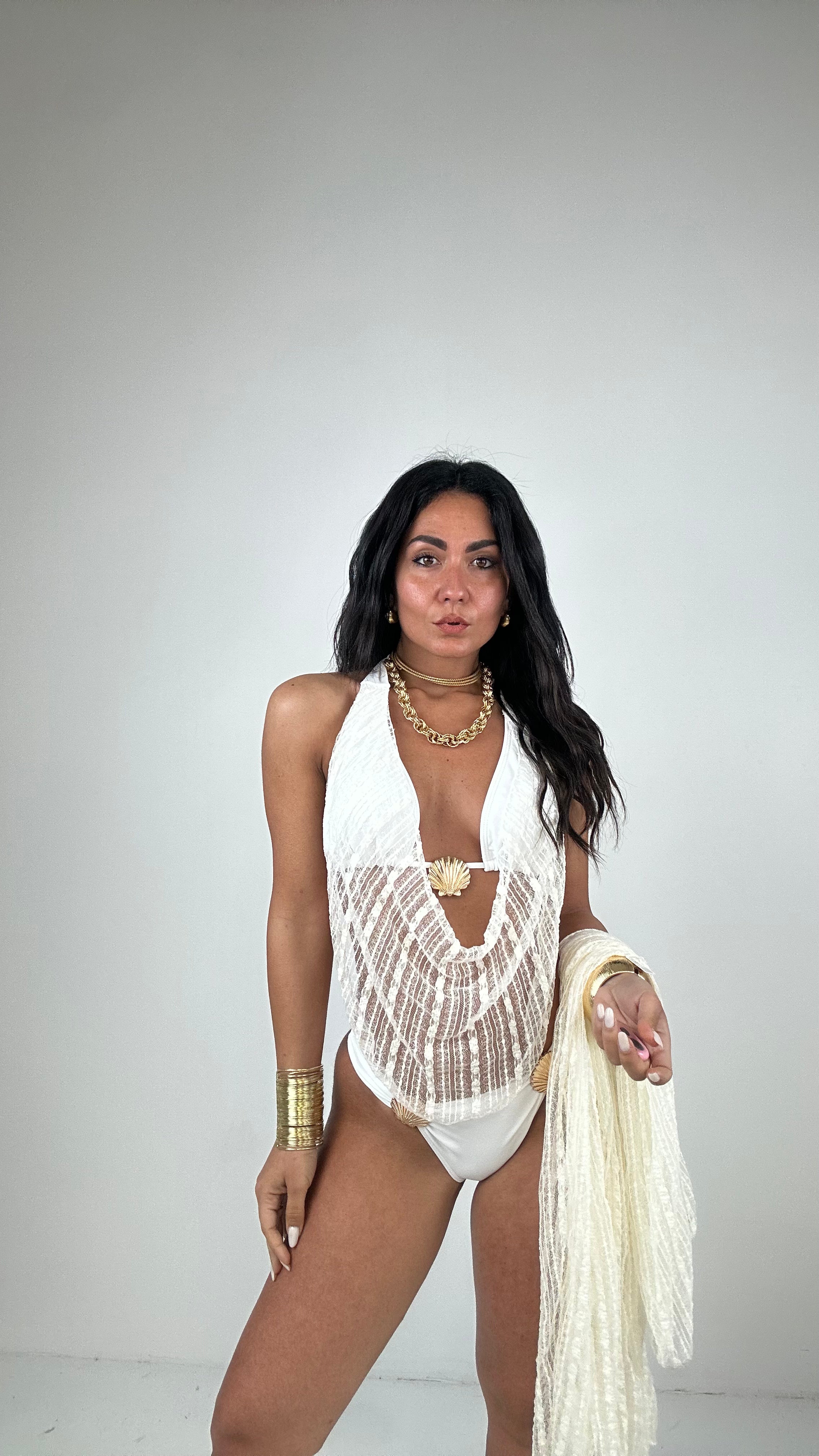Bikini CONCHIGLIA GONNA - BIANCO