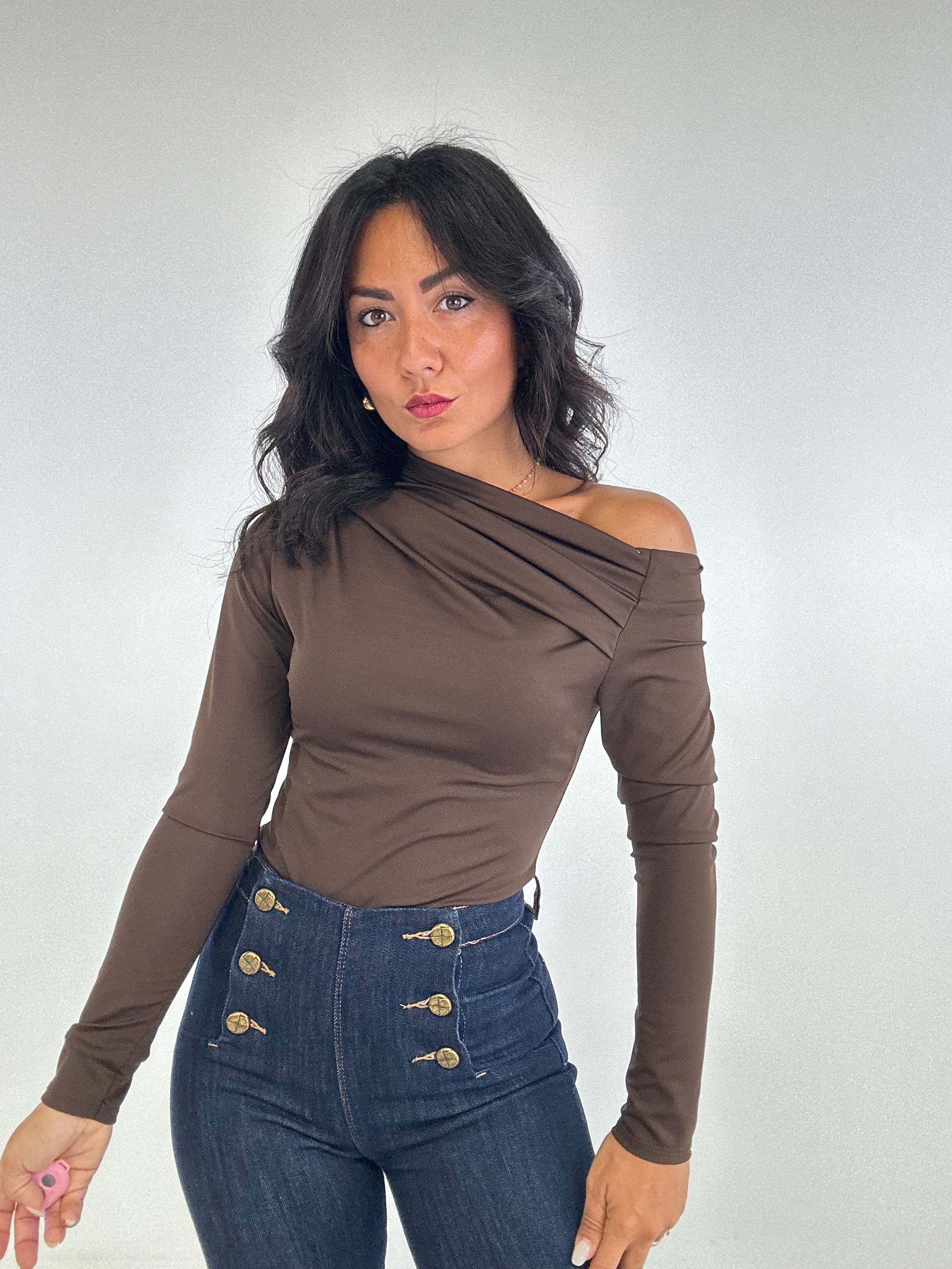 Body SCOLLO LAT - MARRONE