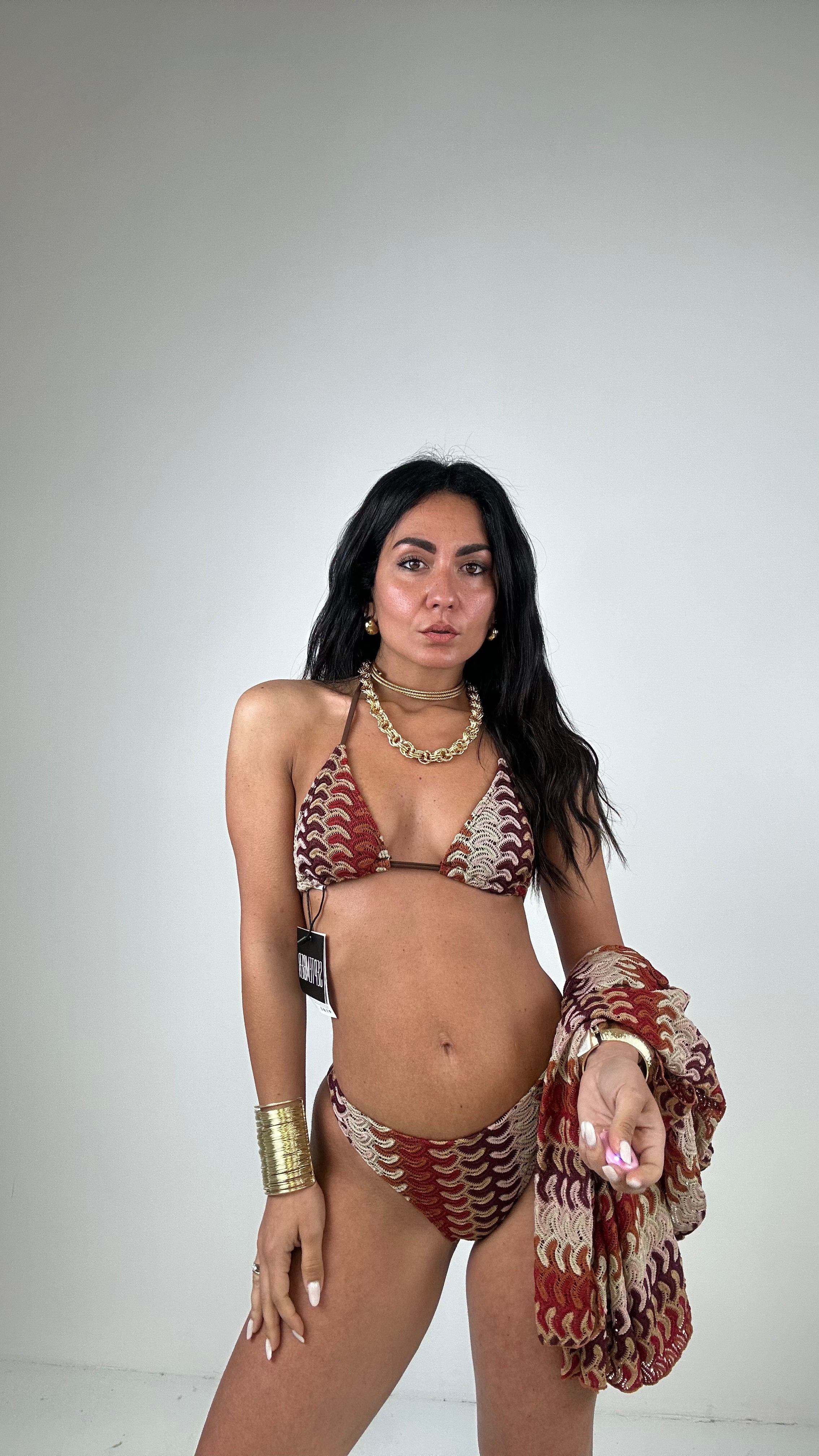 Bikini CON MINIDRESS MISS - COFFEE