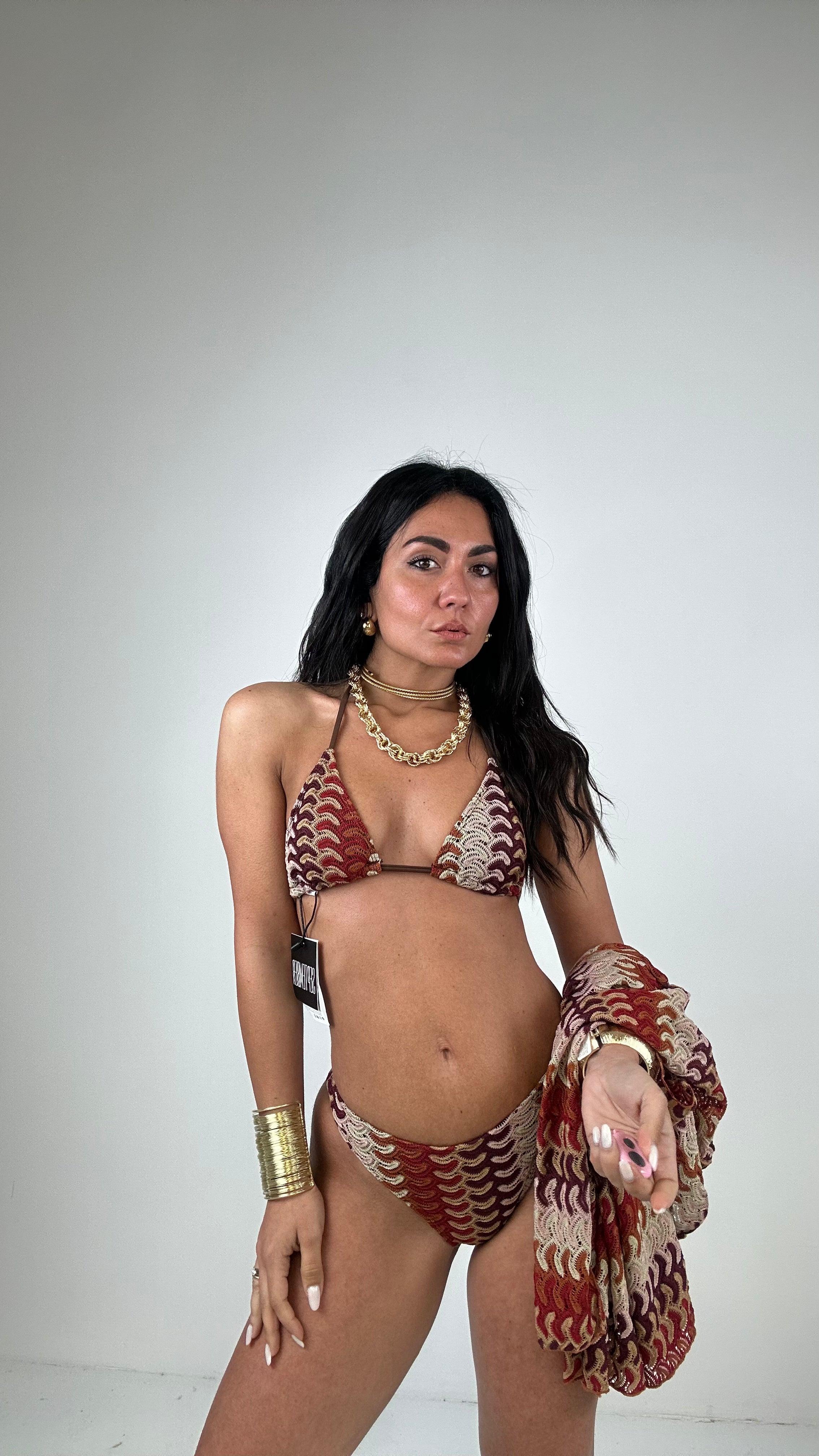 Bikini CON MINIDRESS MISS - COFFEE