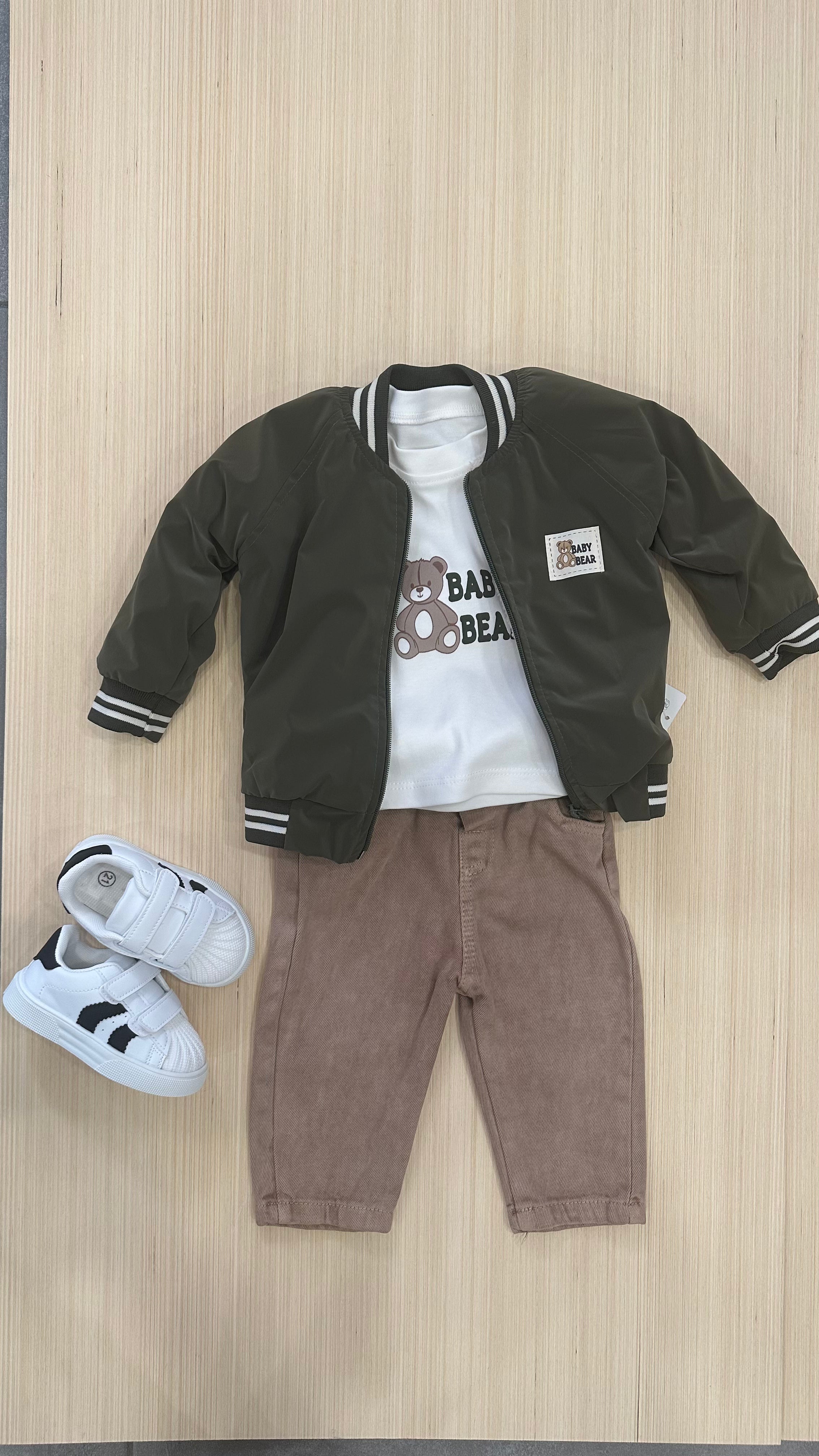 Completo CON GIUBBINO BABY BEAR 6-24M - VERDE
