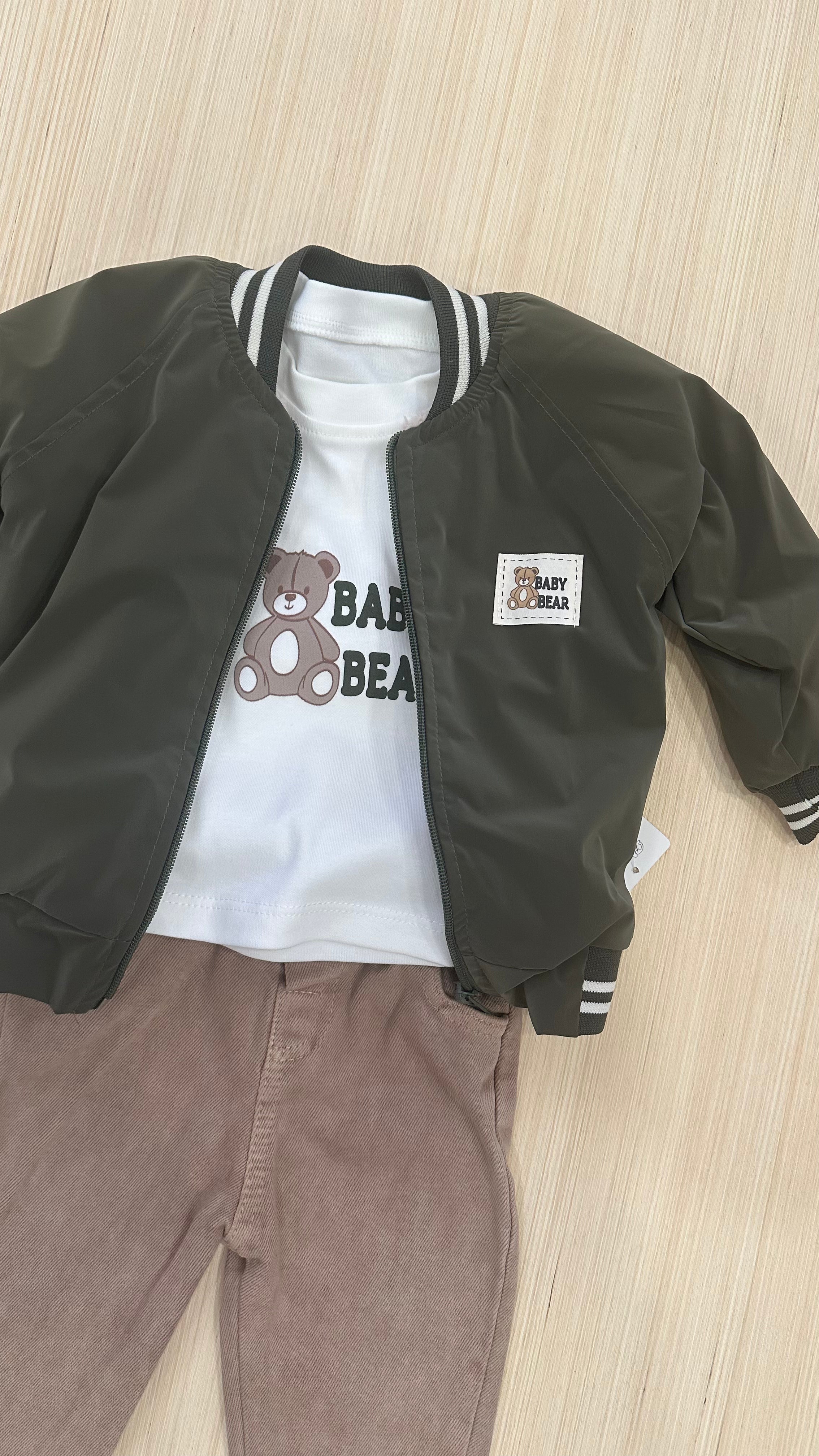 Completo CON GIUBBINO BABY BEAR 6-24M - VERDE