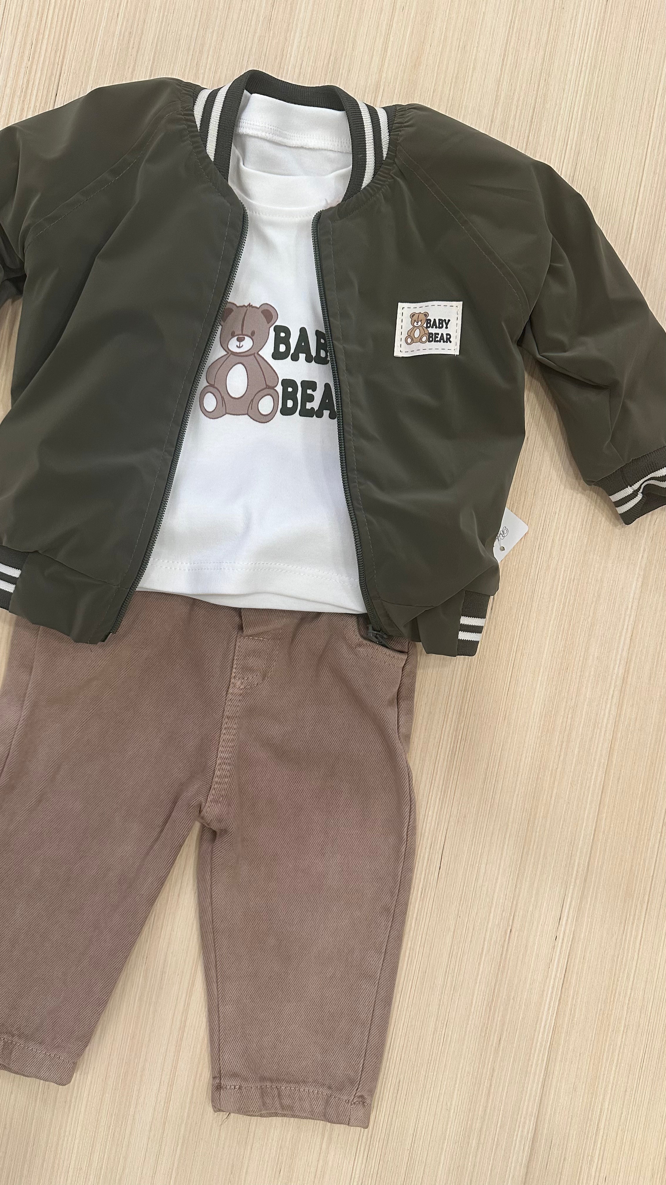 Completo CON GIUBBINO BABY BEAR 6-24M - VERDE
