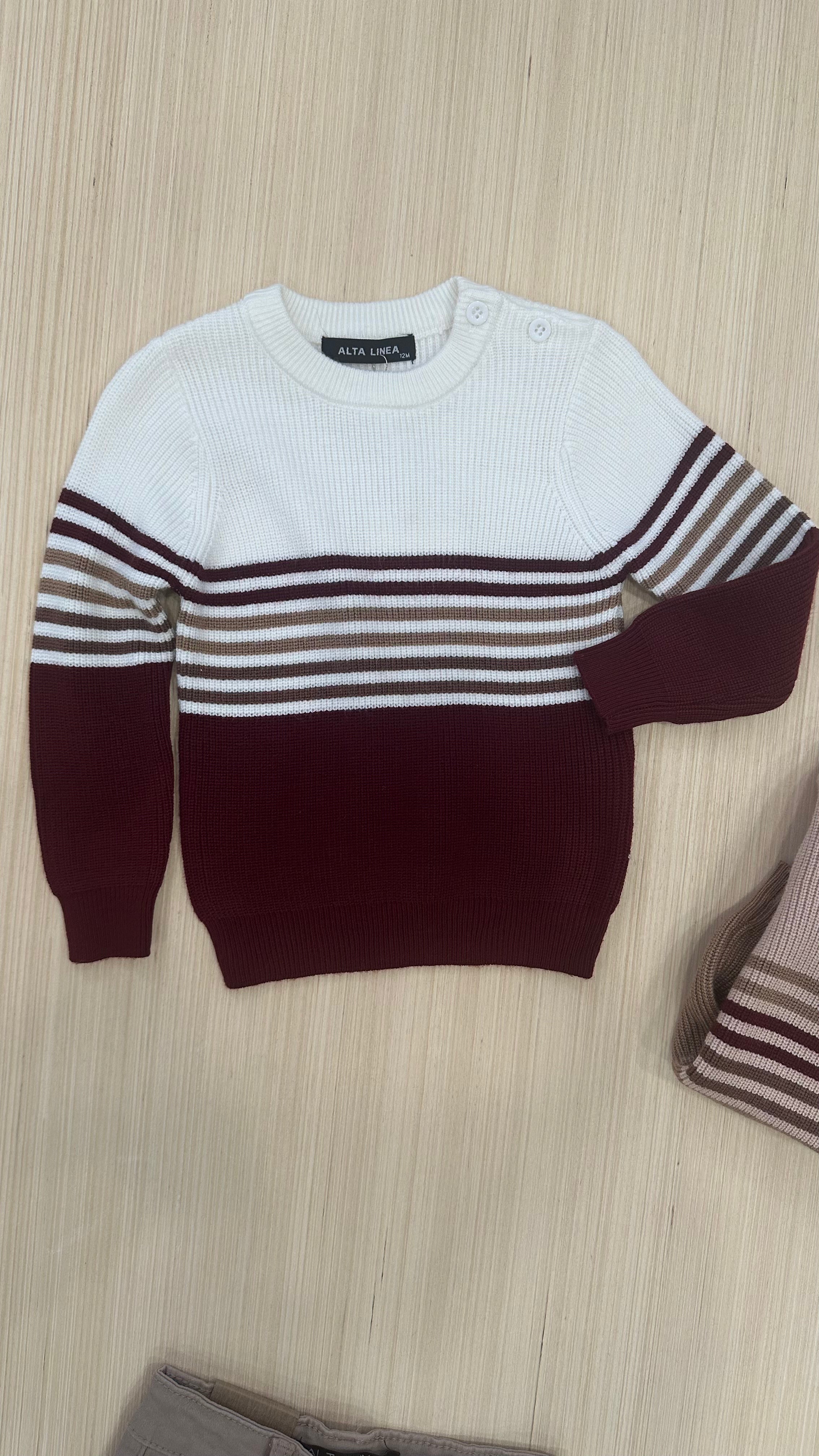 Maglioncino RIGHE 12-36M - PANNA
