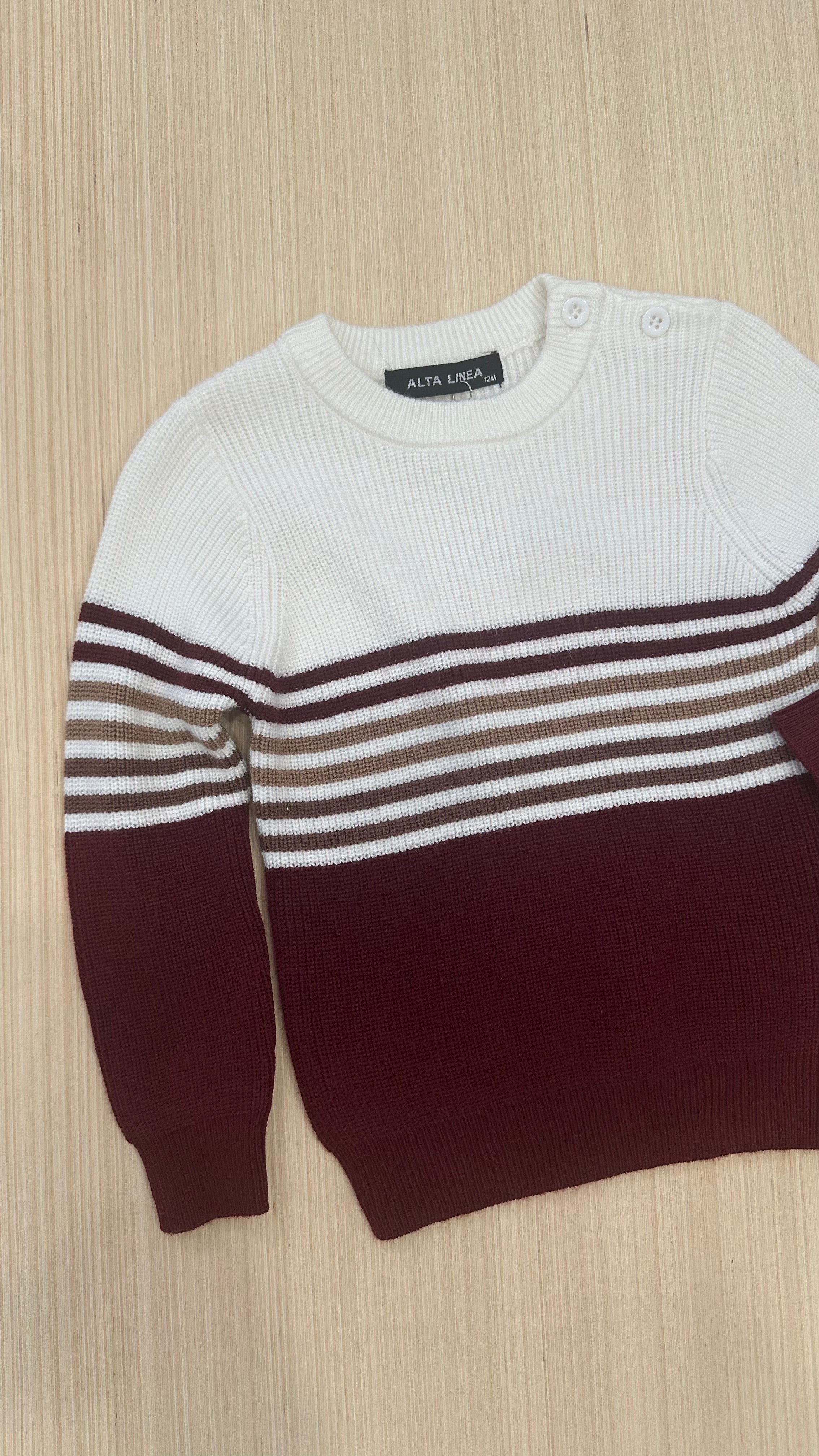 Maglioncino RIGHE 12-36M - PANNA