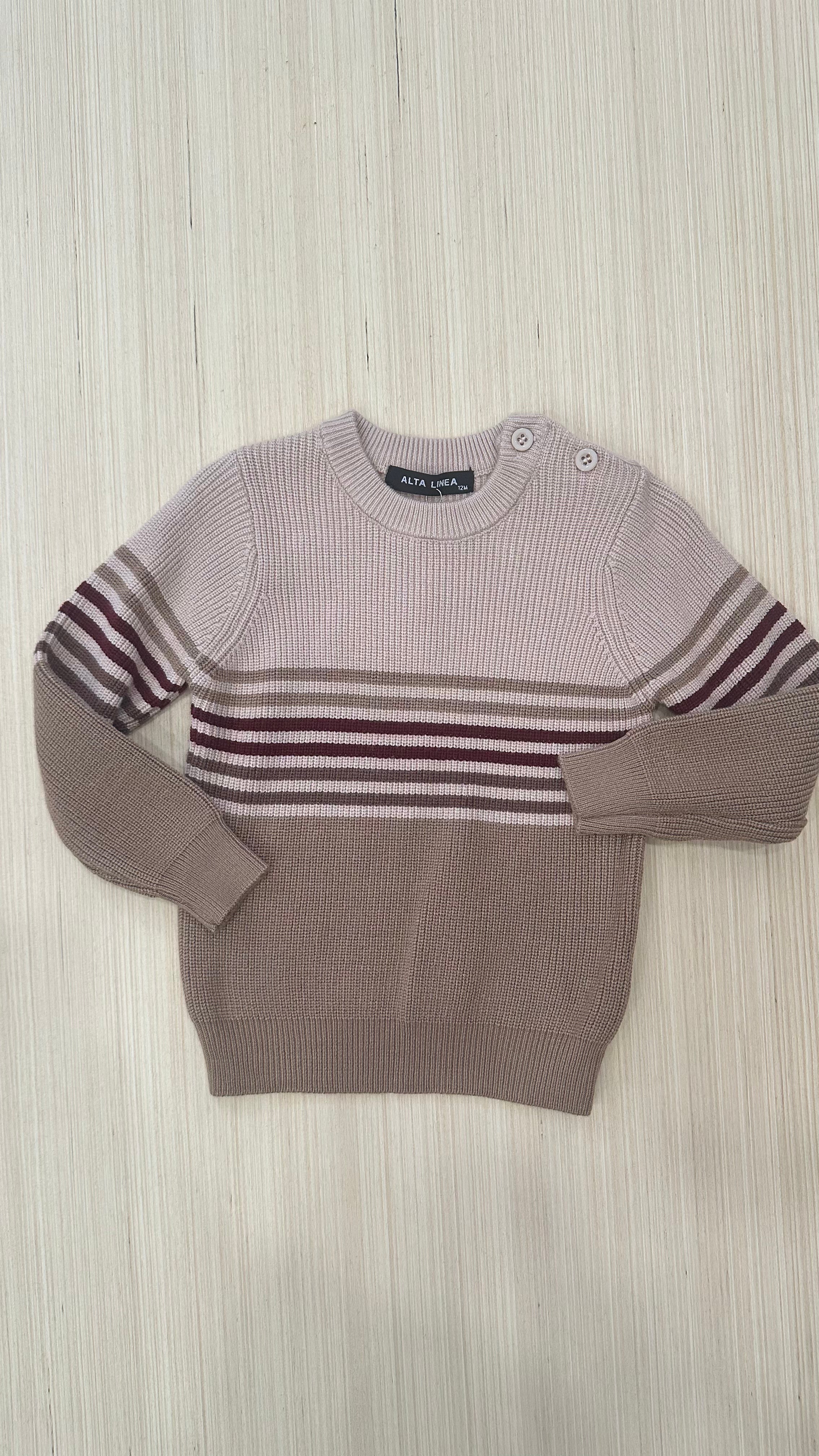 Maglioncino RIGHE 12-36M - CAMMELLO
