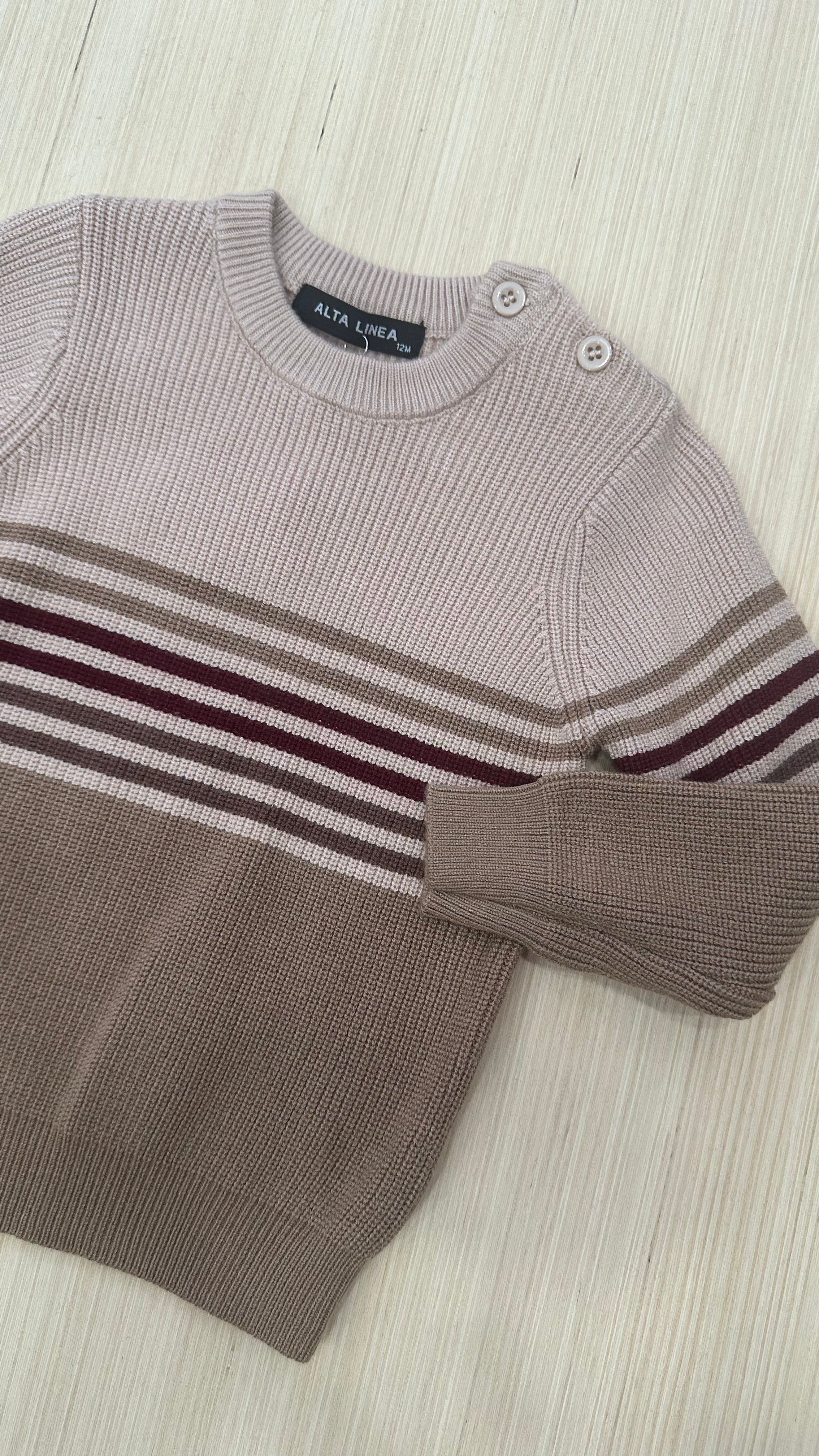 Maglioncino RIGHE 12-36M - CAMMELLO
