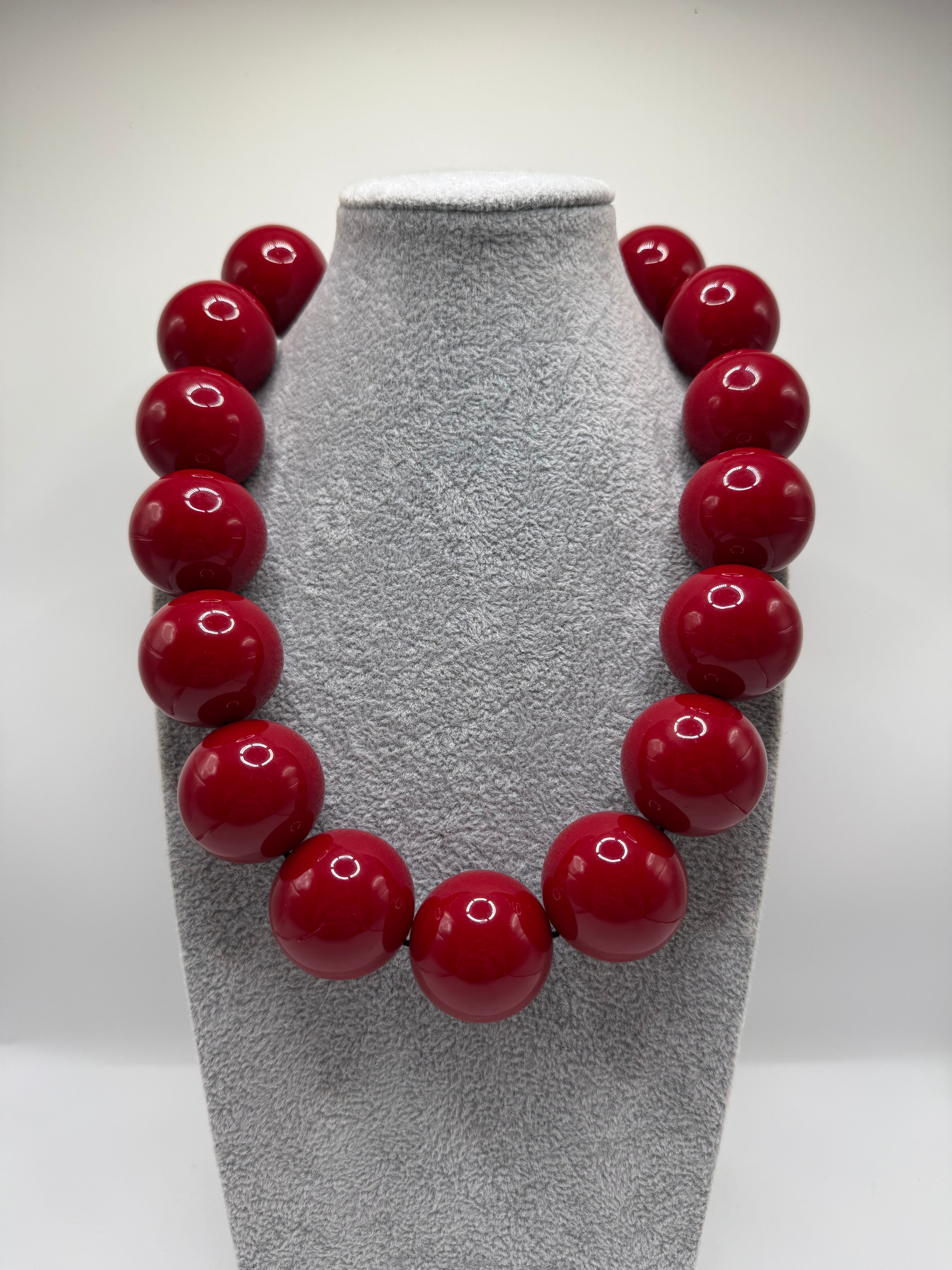 Collana PERLA BIG - ROSSO
