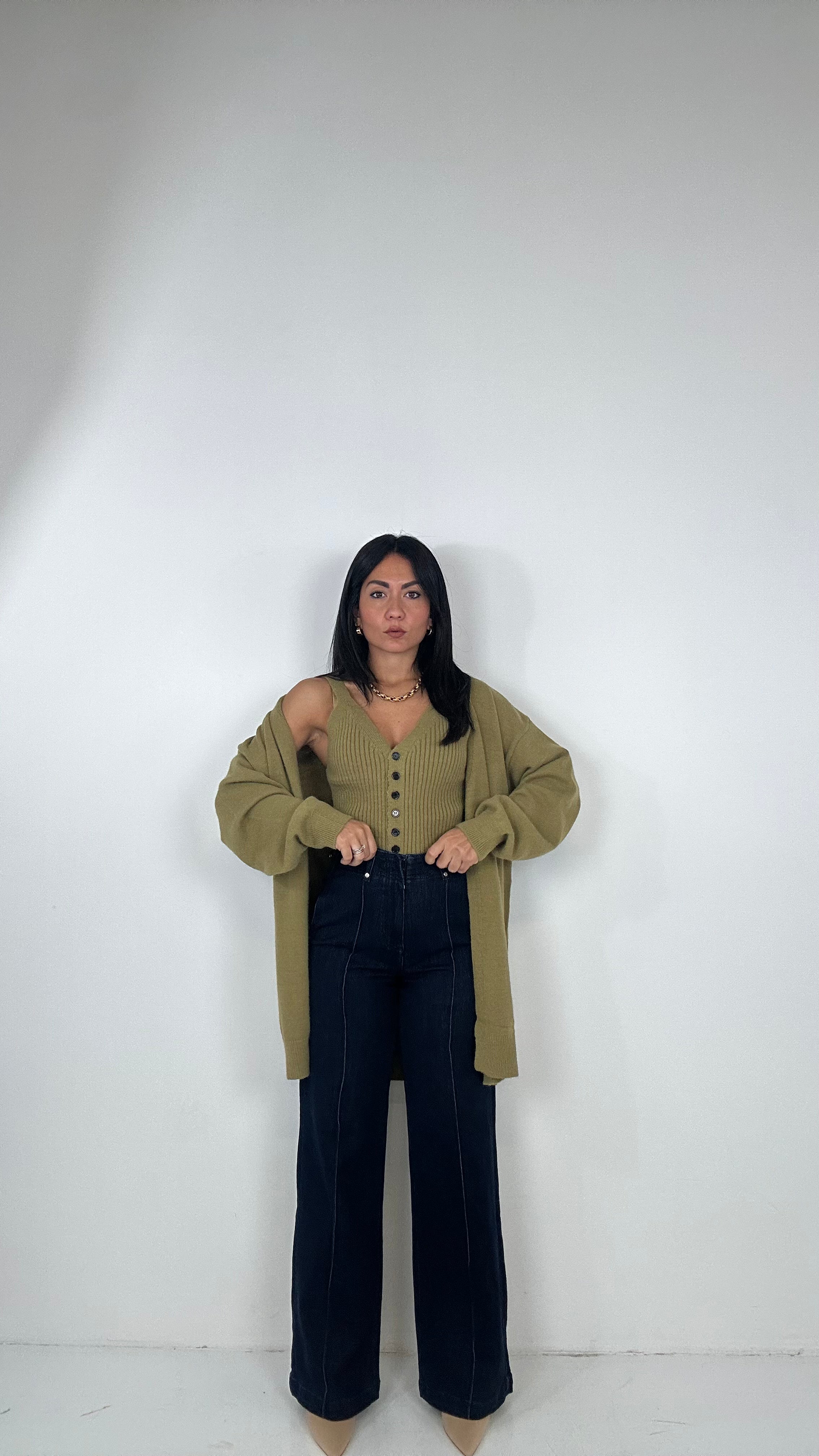 Jeans WIDELEG NO BOTTON - JEANS