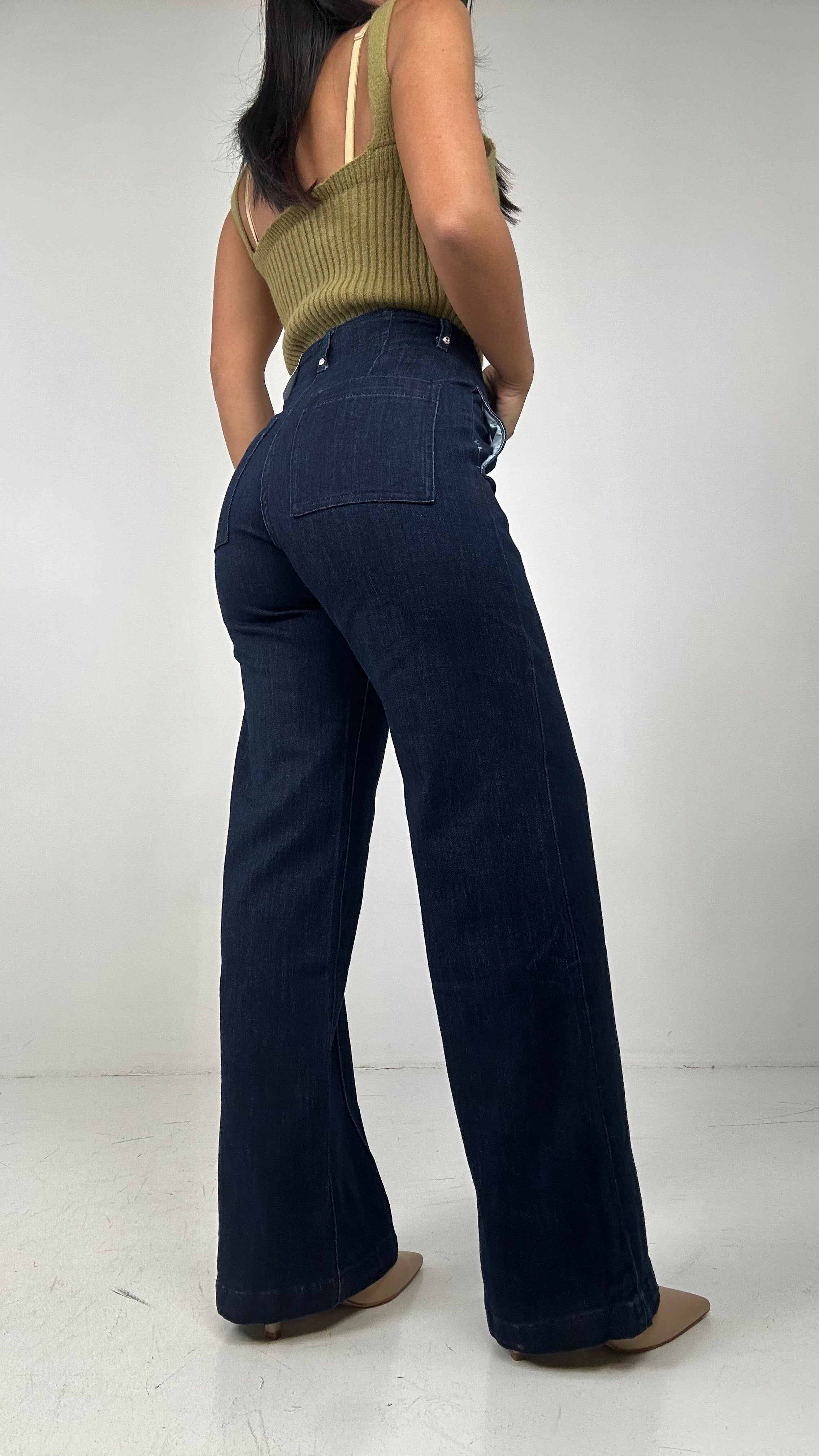 Jeans WIDELEG NO BOTTON - JEANS