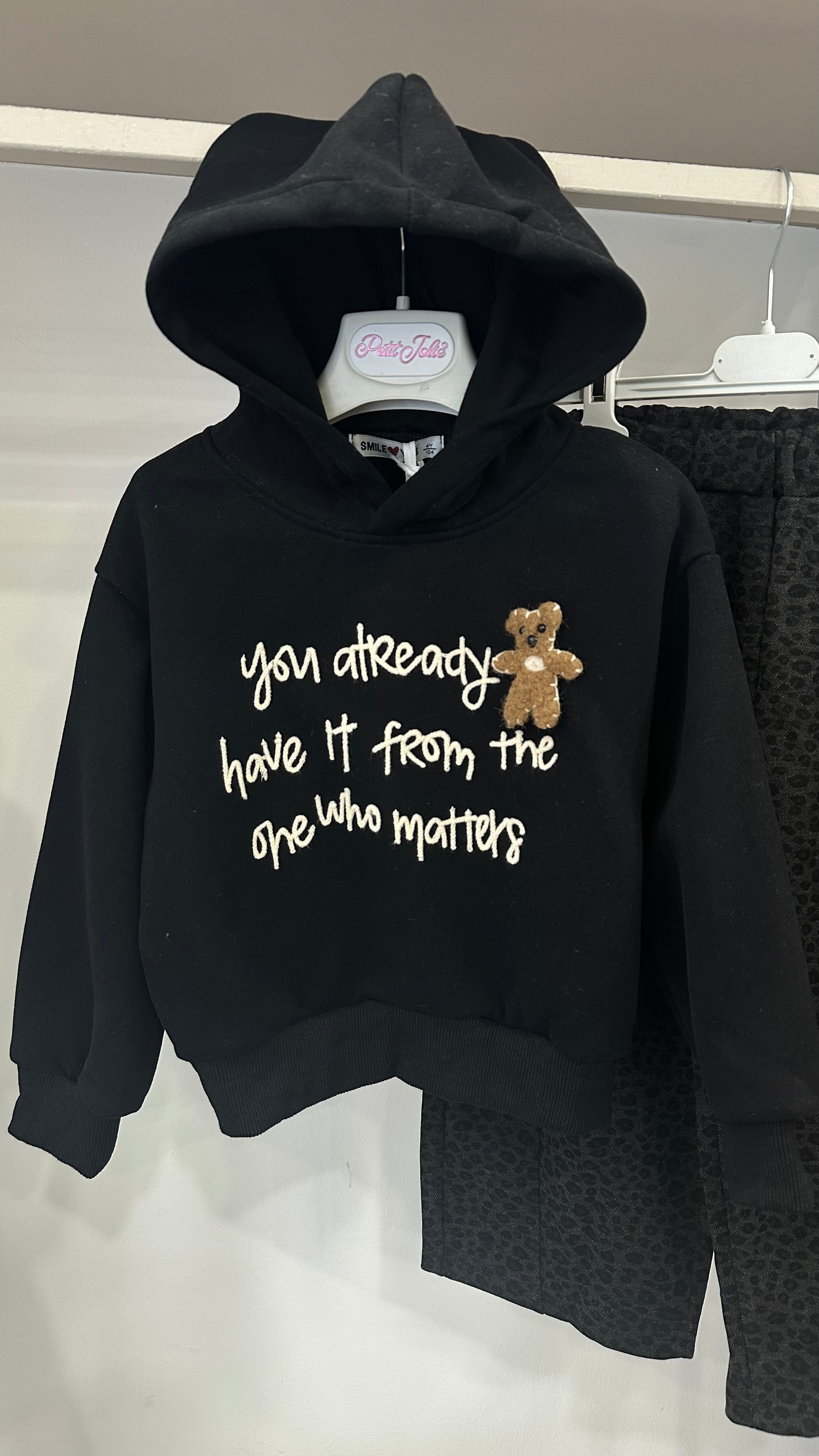 Felpa MATTERS TEDDY 4-12A - NERO