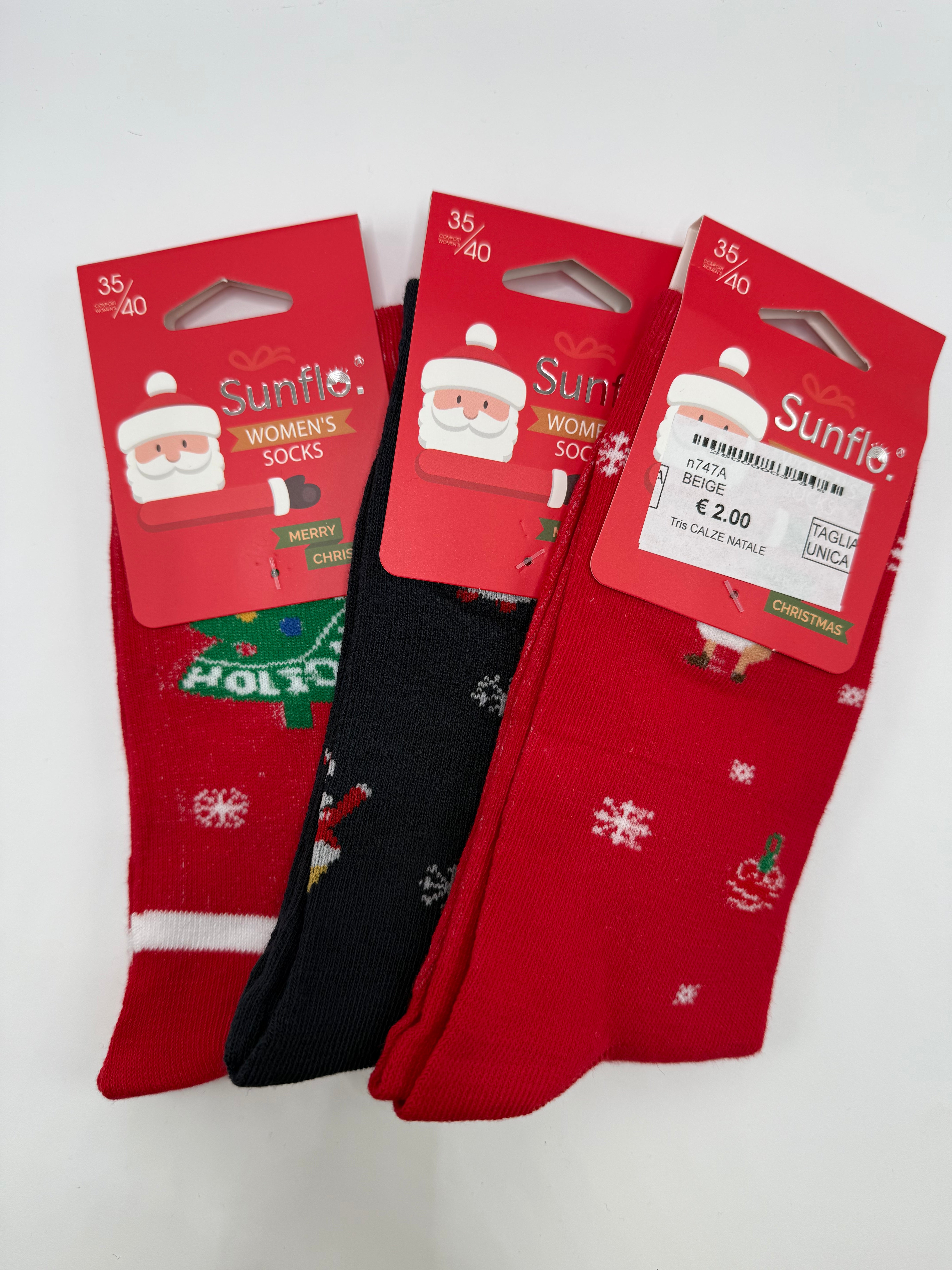 Tris CALZE NATALE - BEIGE