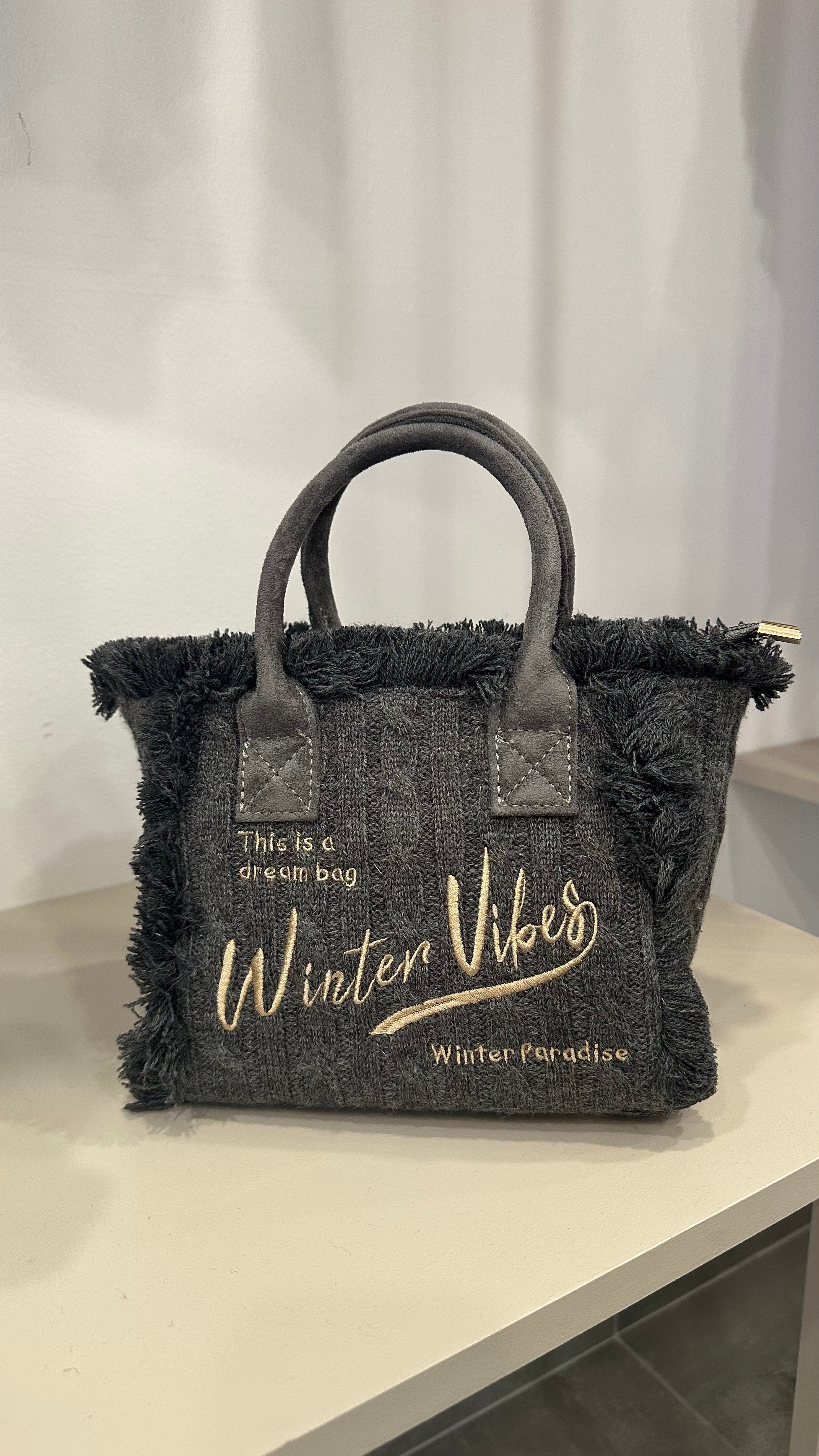 Borsa WINTER VIBES GRANDE - GRIGIO