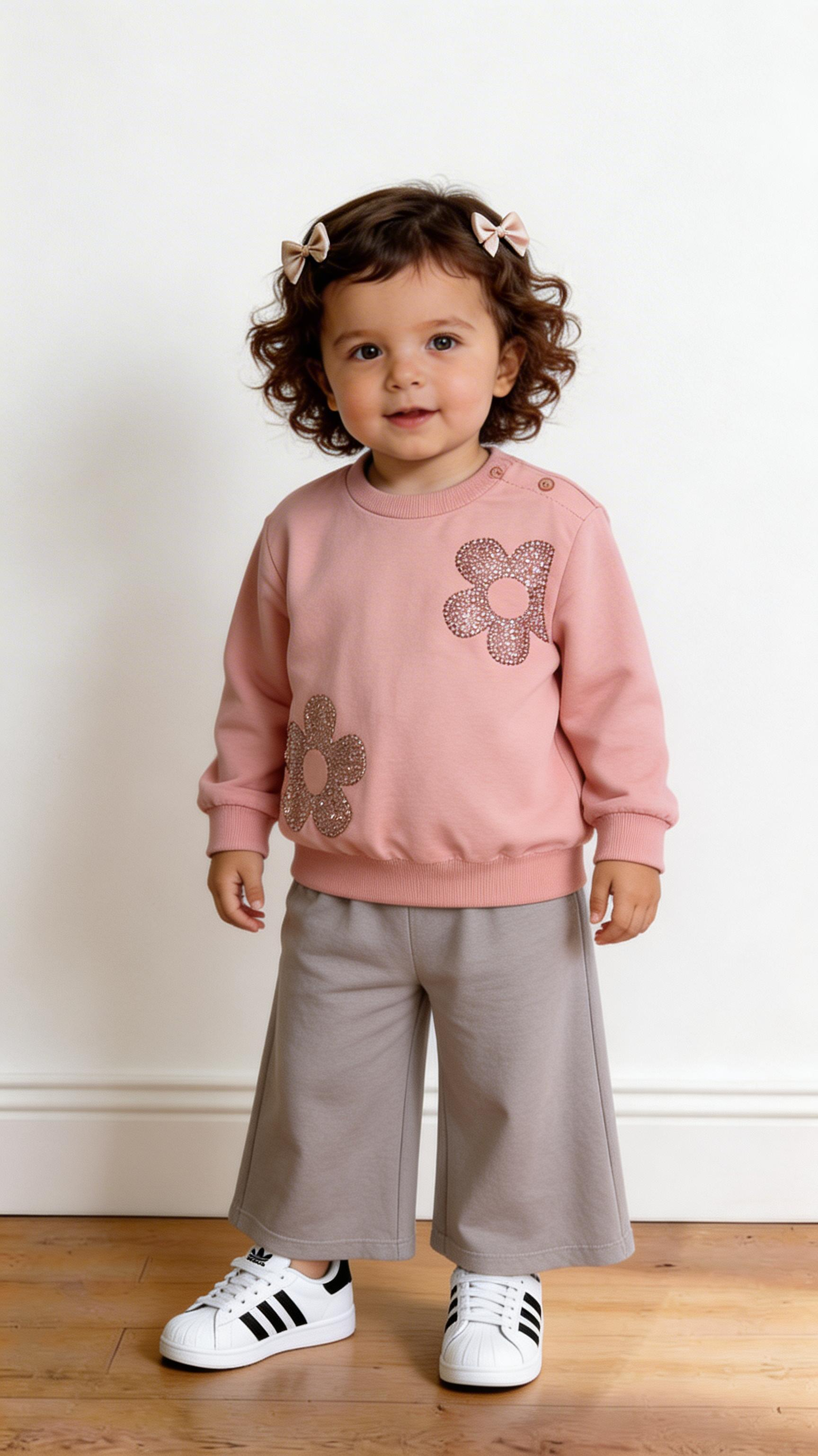 Tuta FIORE STRASS 12-36M - ROSA