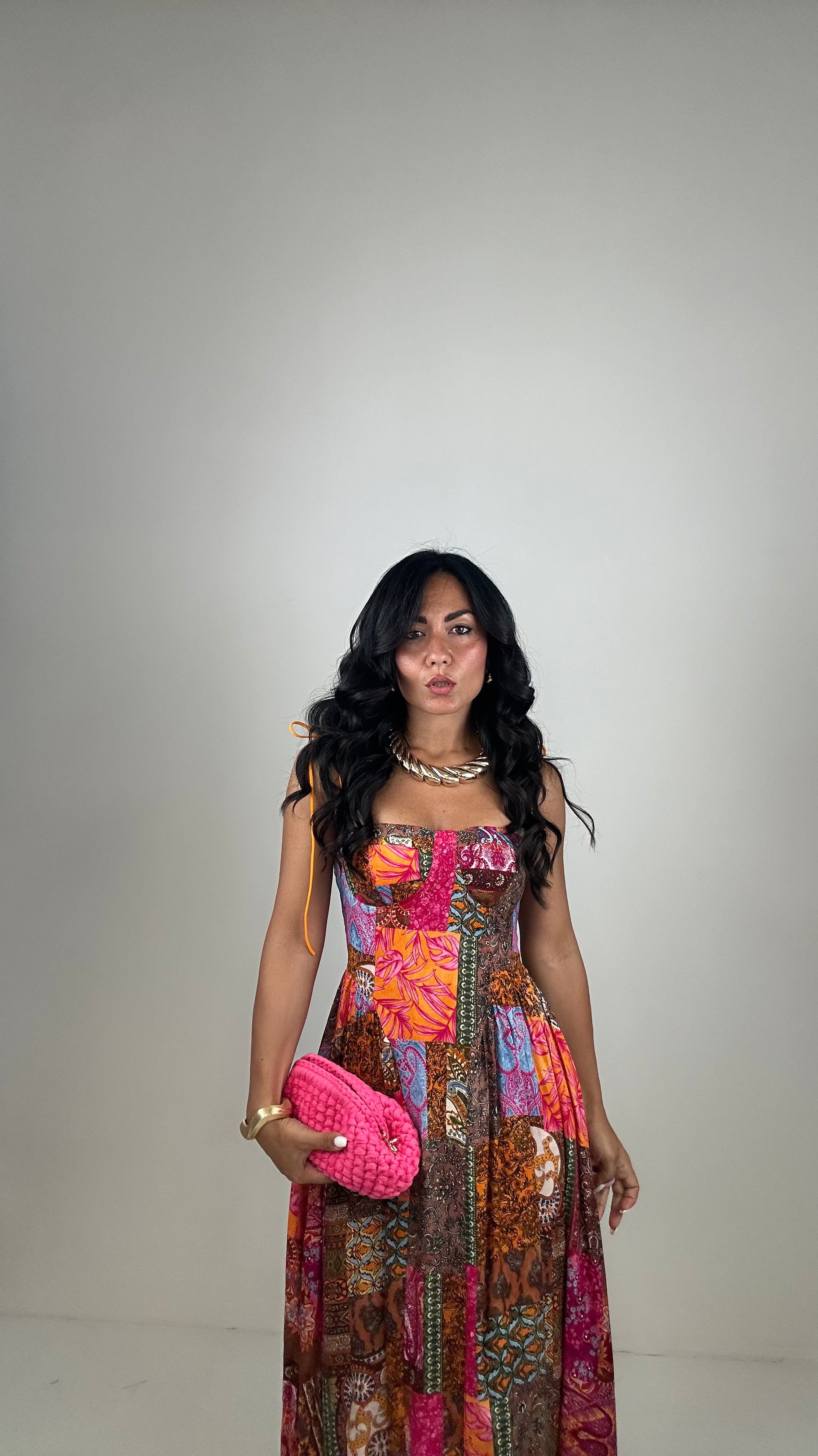 Vestito LACCETTO FANTASY - ARANCIO
