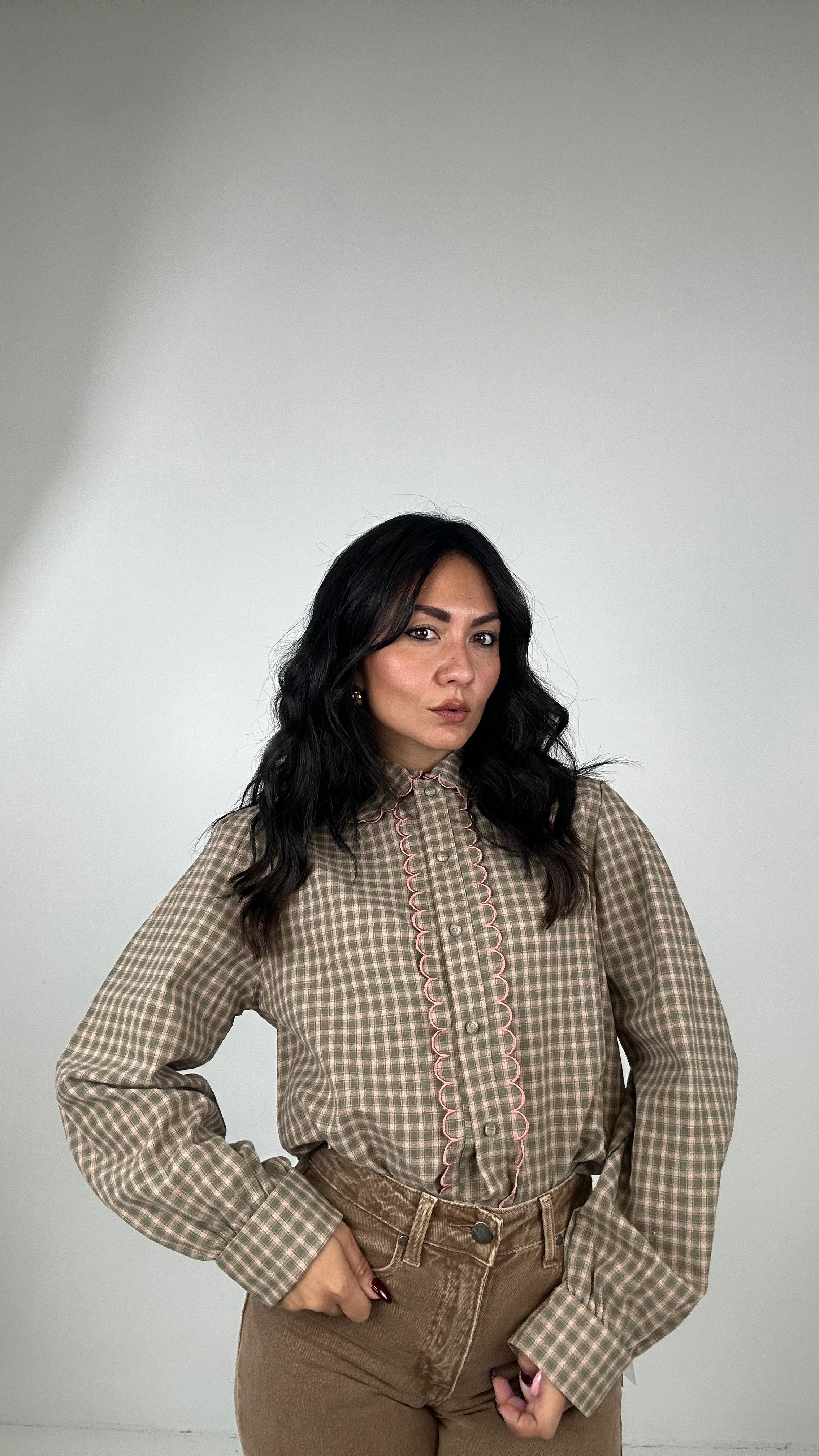 Camicia ONDA QUADRETTI - VERDE