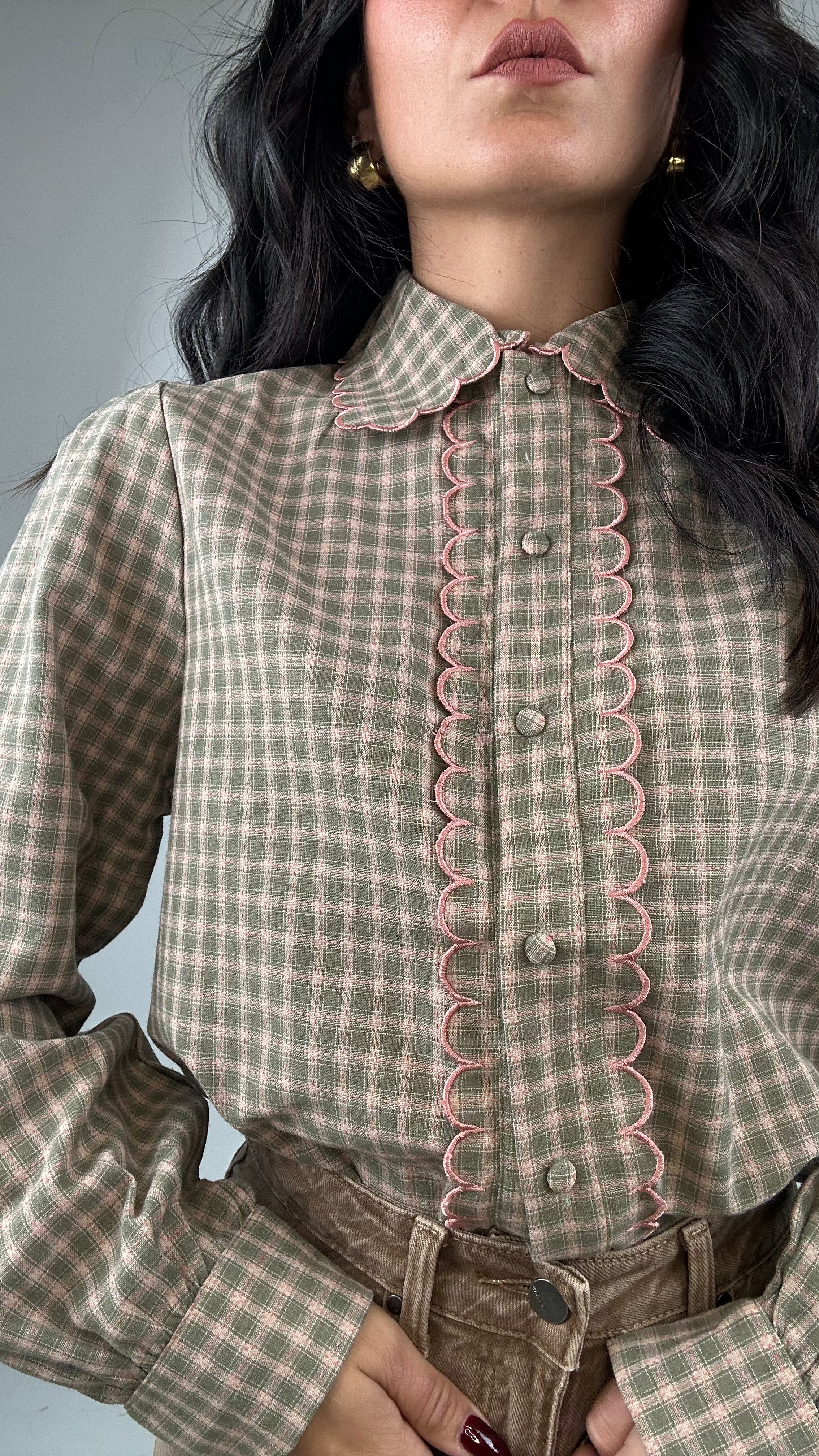 Camicia ONDA QUADRETTI - VERDE