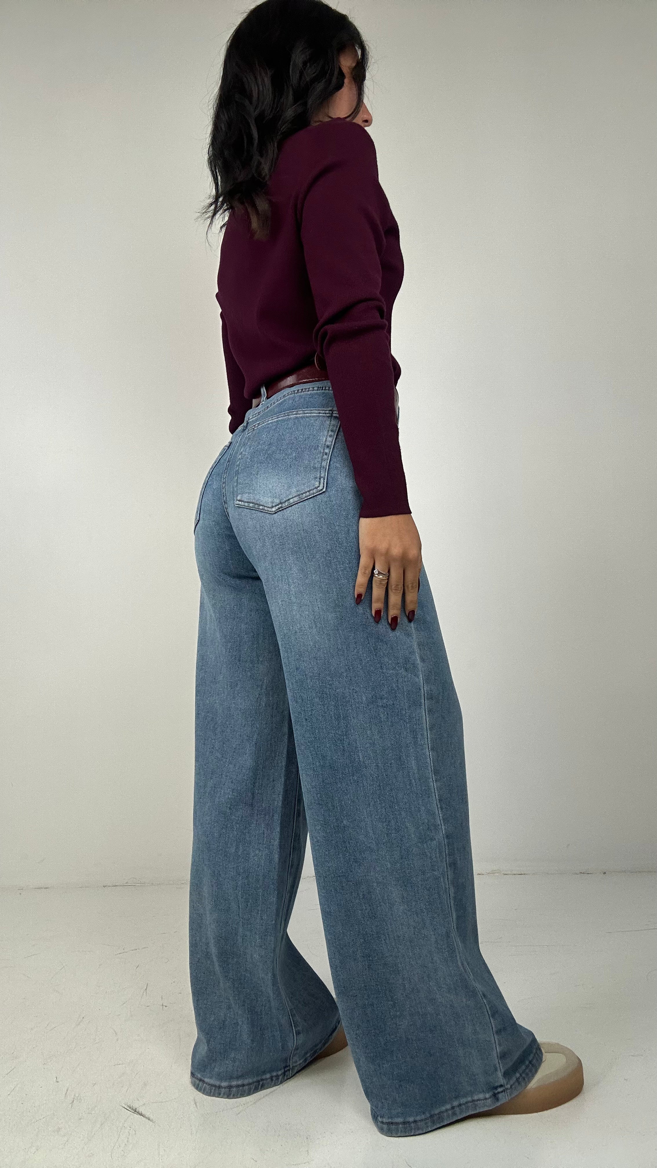 Jeans WIDE LEG WINE - JEANS
